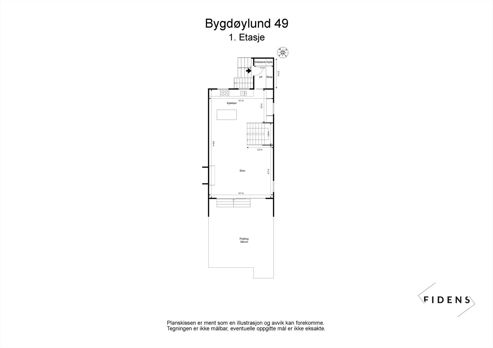 Planskisse 1 etasje Galleribilde
