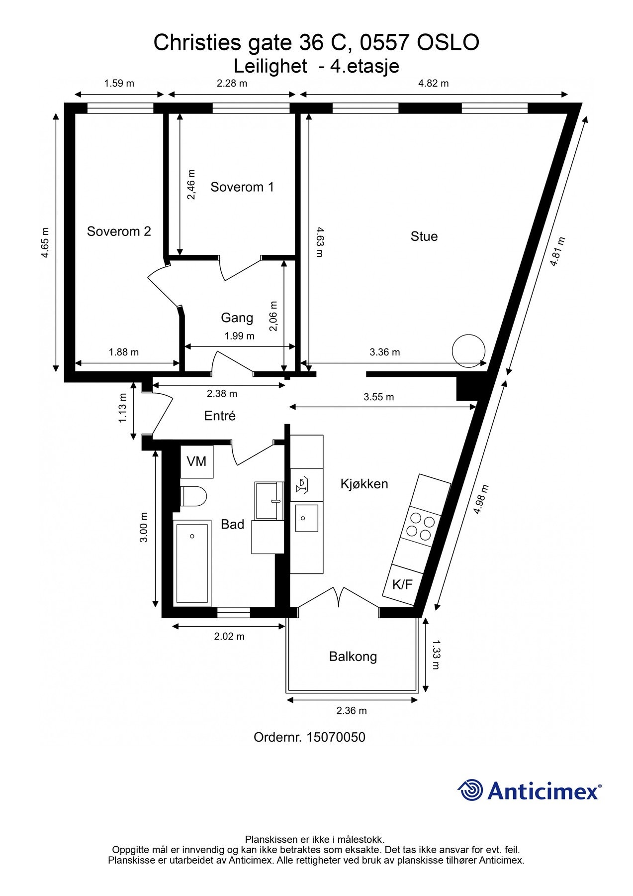 Gjør deg kjent med planløsningen før du titter videre. Helt til slutt i annonsen har du to forslag til alternative planløsninger. Galleribilde