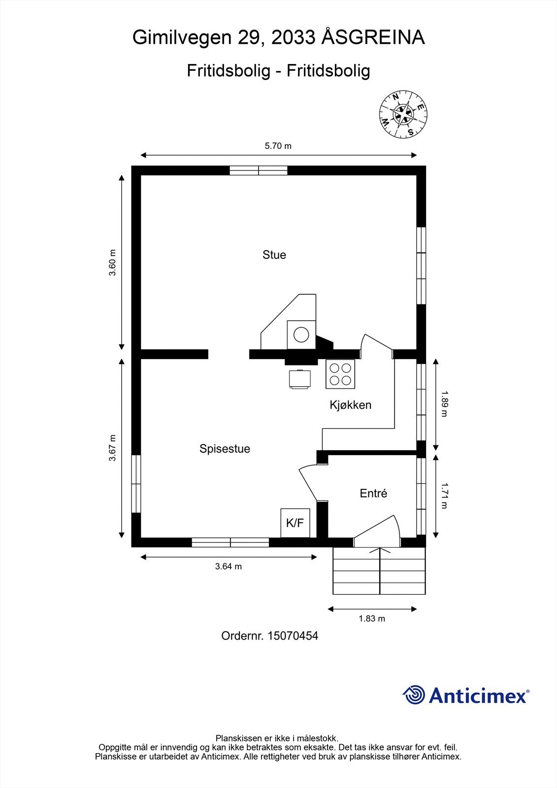 Plantegning fritidsbolig Galleribilde