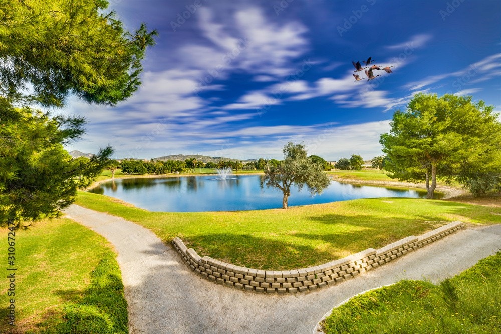 Fra golf banen Bonalba. Galleribilde