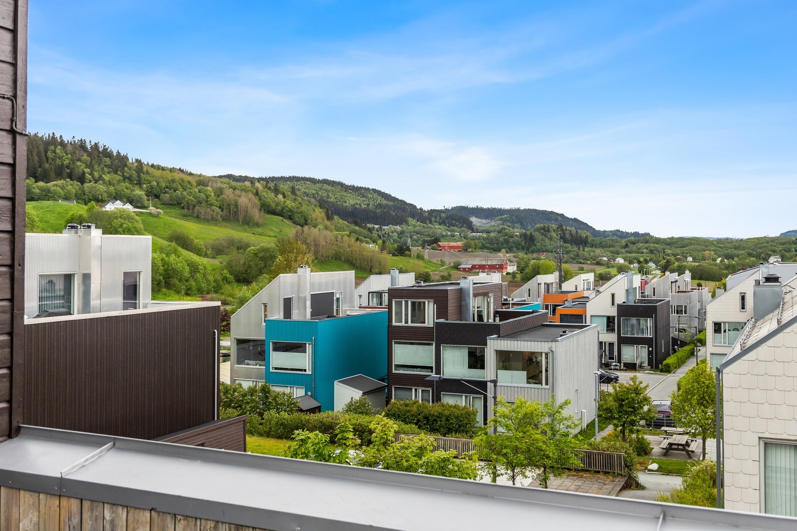 Herlig utsikt fra takterrassen. Galleribilde