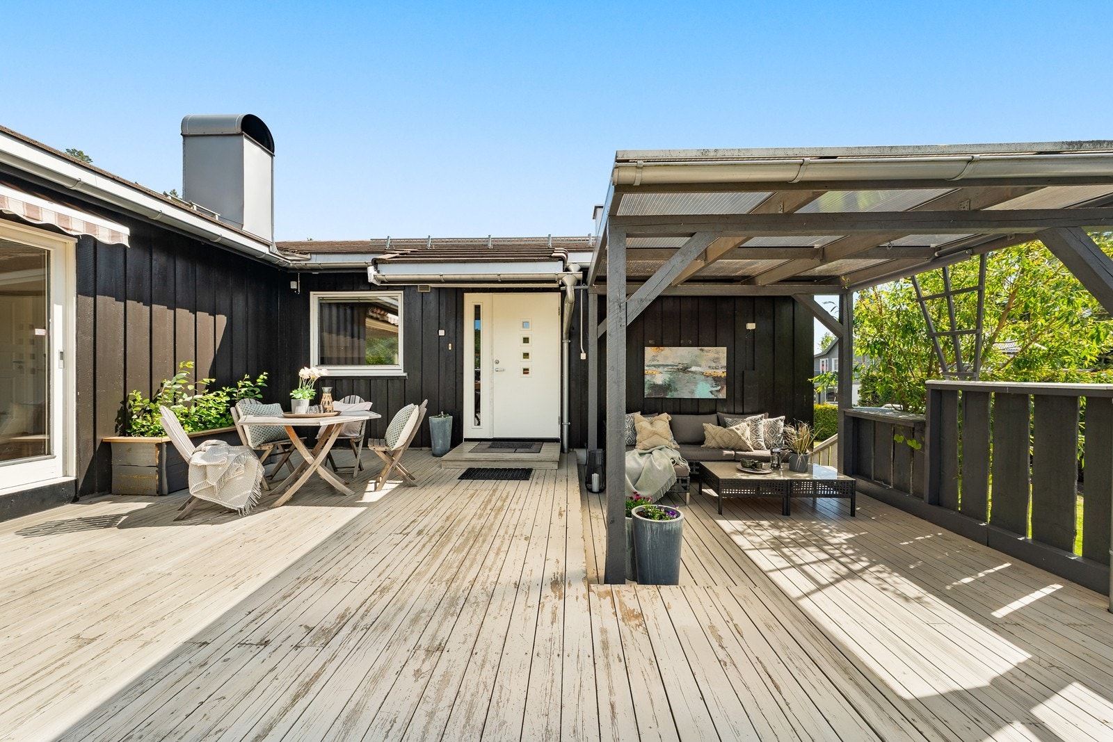 Terrassen er av god størrelse Galleribilde