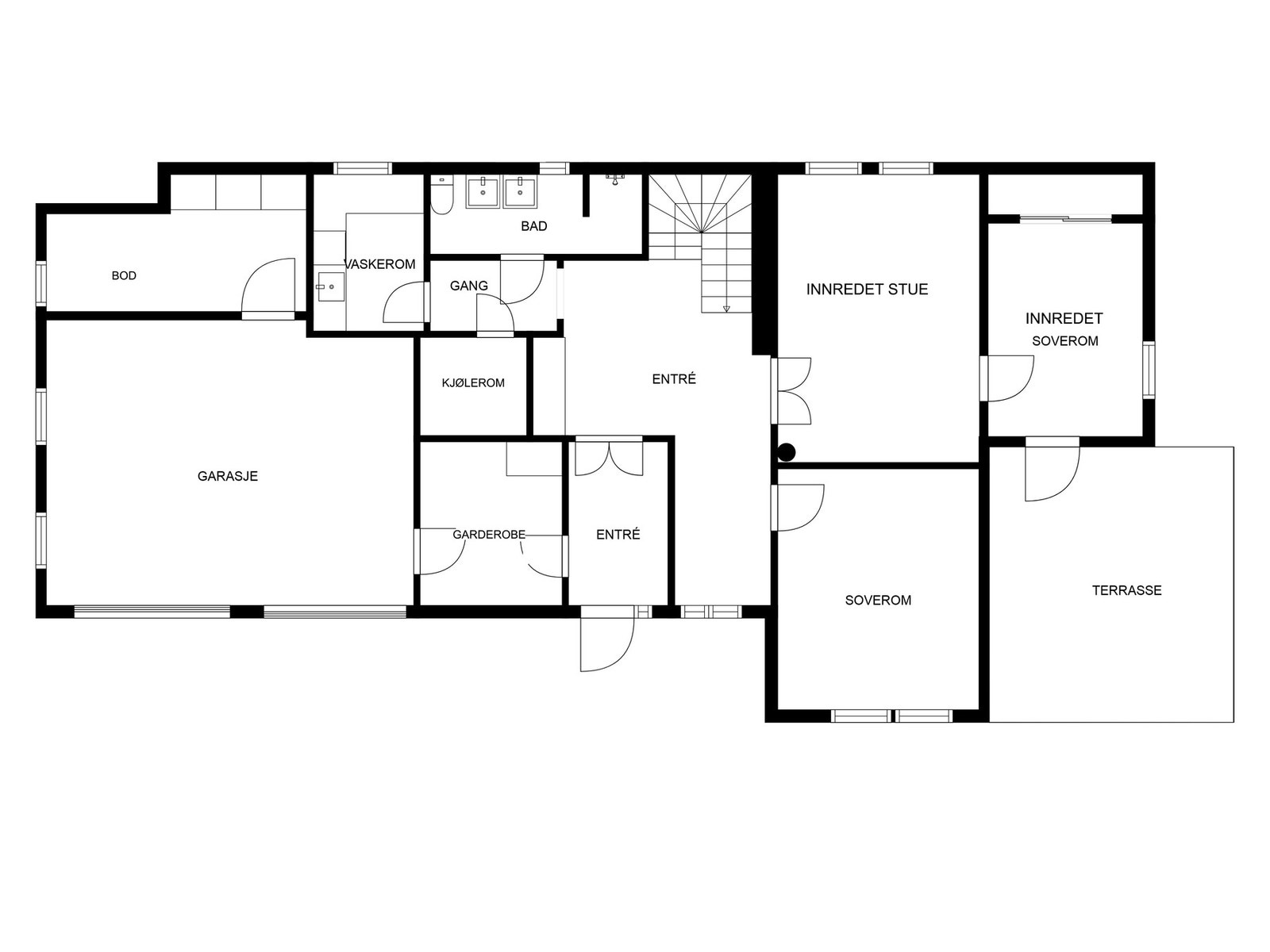 Plantegning underetasje. Galleribilde