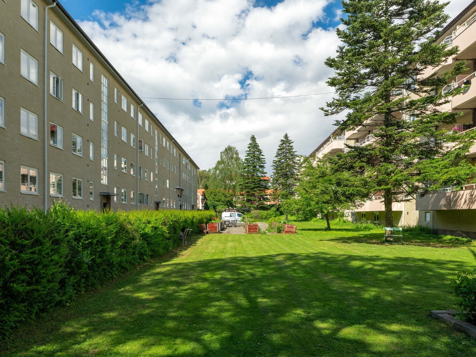 En av flere flotte uteområder i borettslaget. Galleribilde