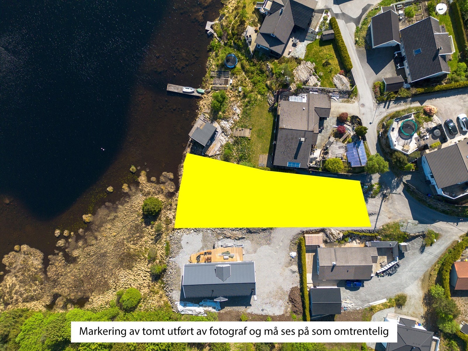 Omtrentlig skisse av tomtegrense Galleribilde