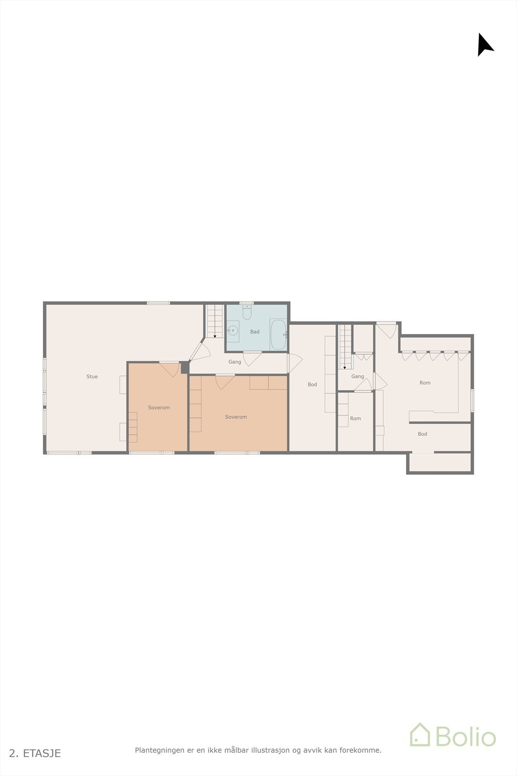 Plantegning 2.etasje Galleribilde