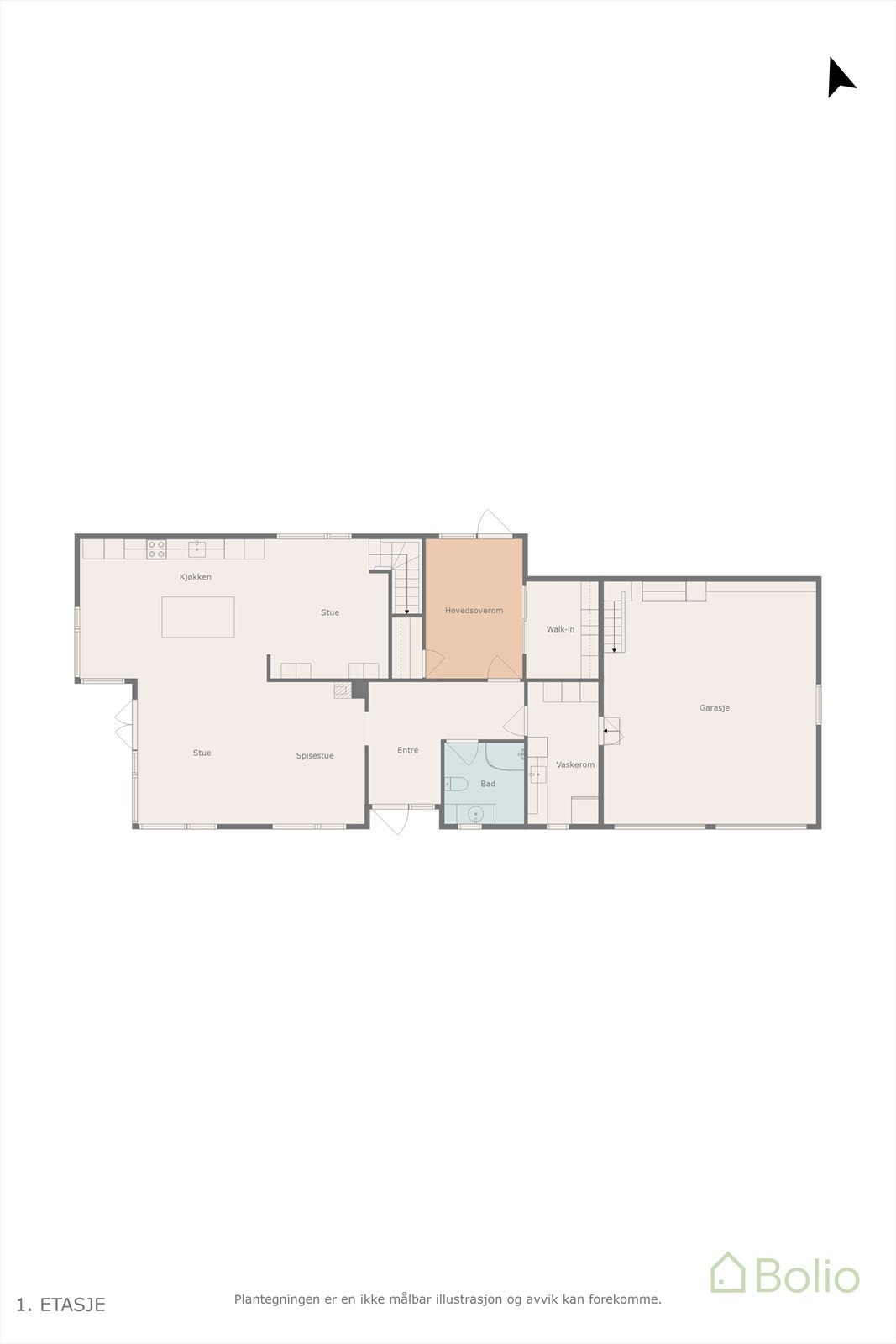 Plantegning 1.etasje Galleribilde