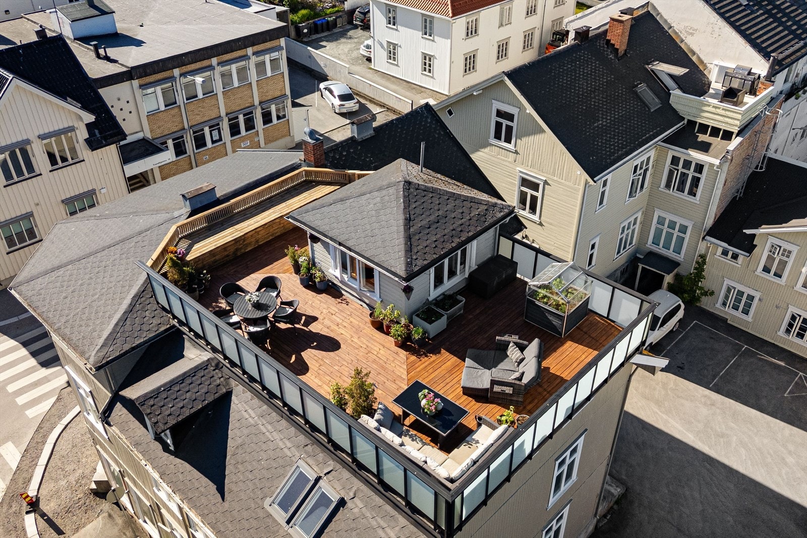 Oversiktsbilde - Takterrasse. Galleribilde