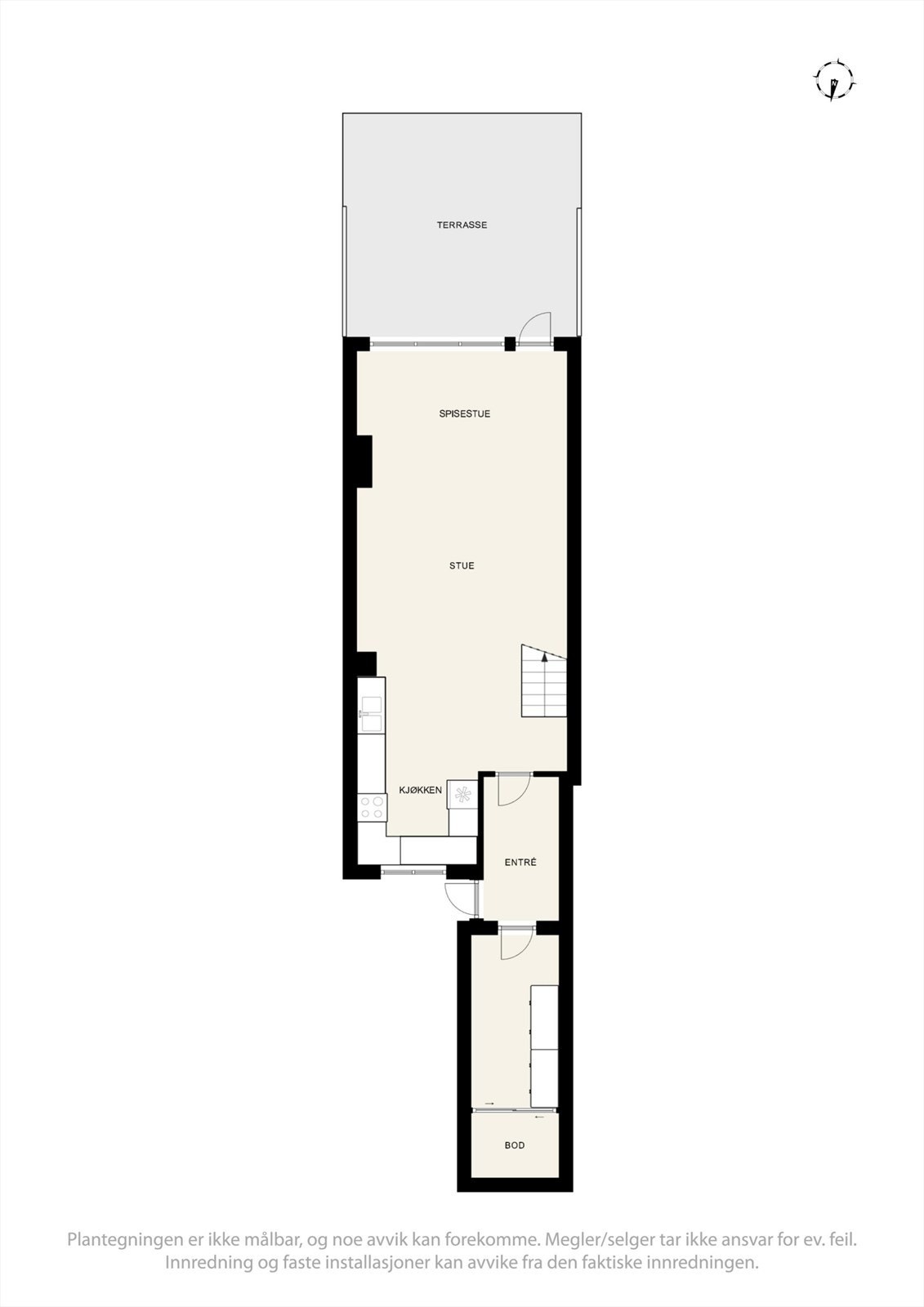 Plantegning 1. etasje Galleribilde