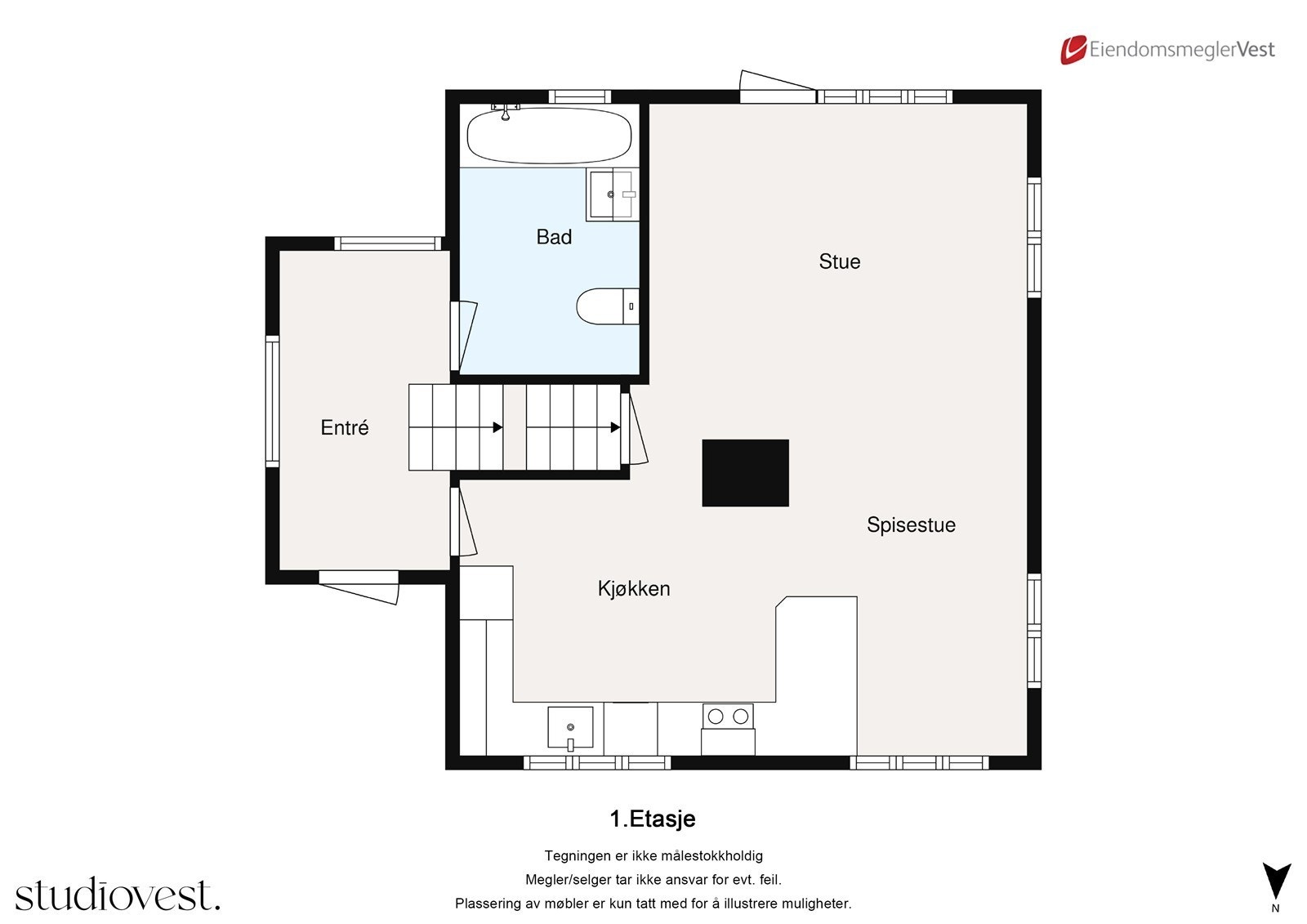 Planskisse 1. etasje Galleribilde