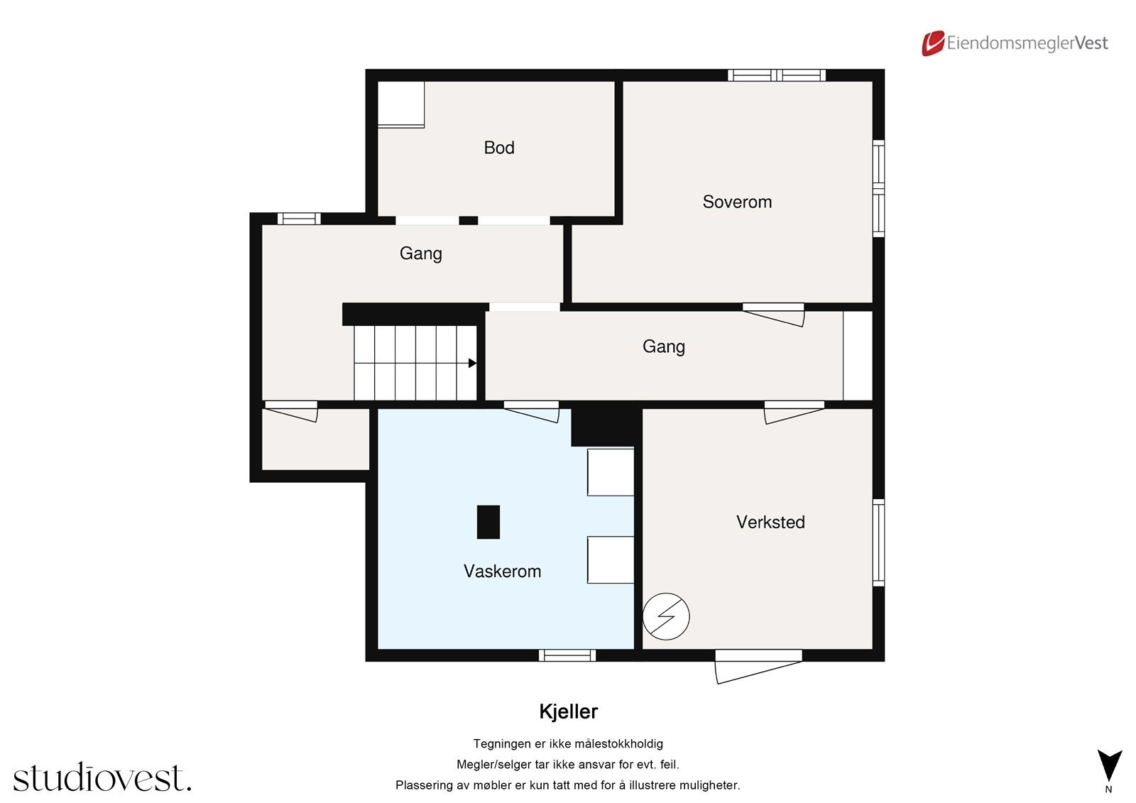 Planskisse kjelleretasje Galleribilde