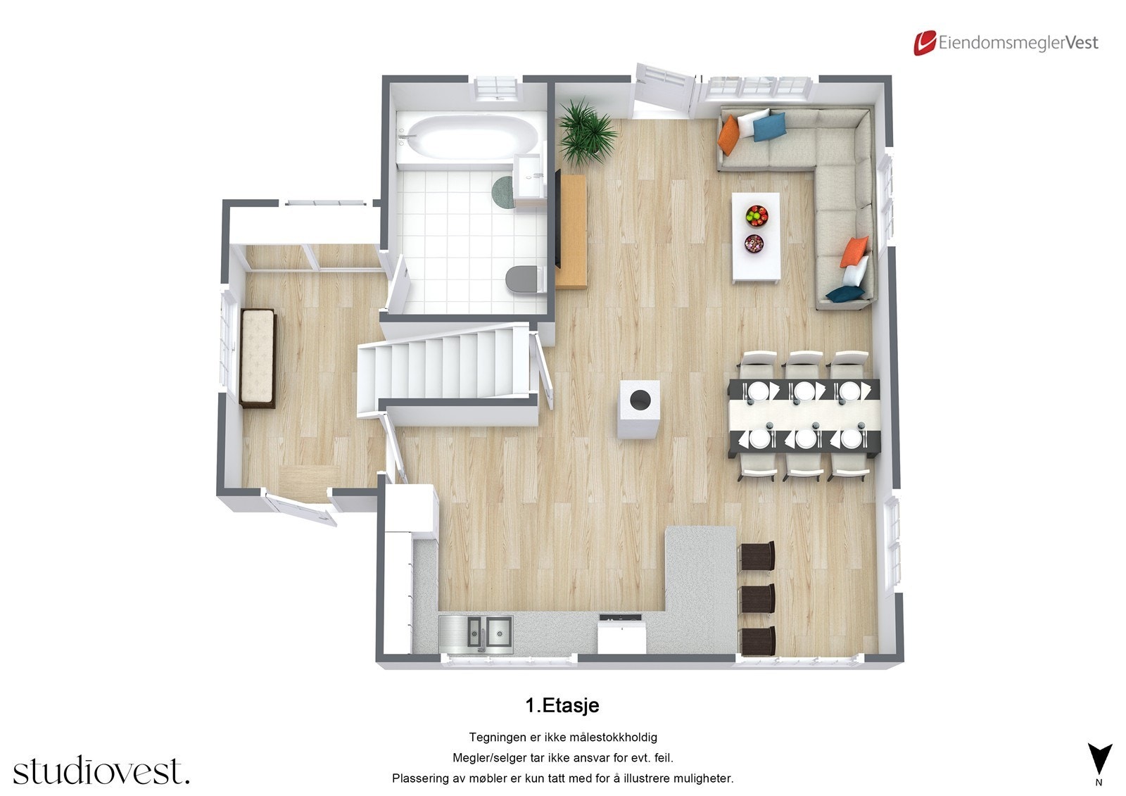Planskisse 1. etasje Galleribilde