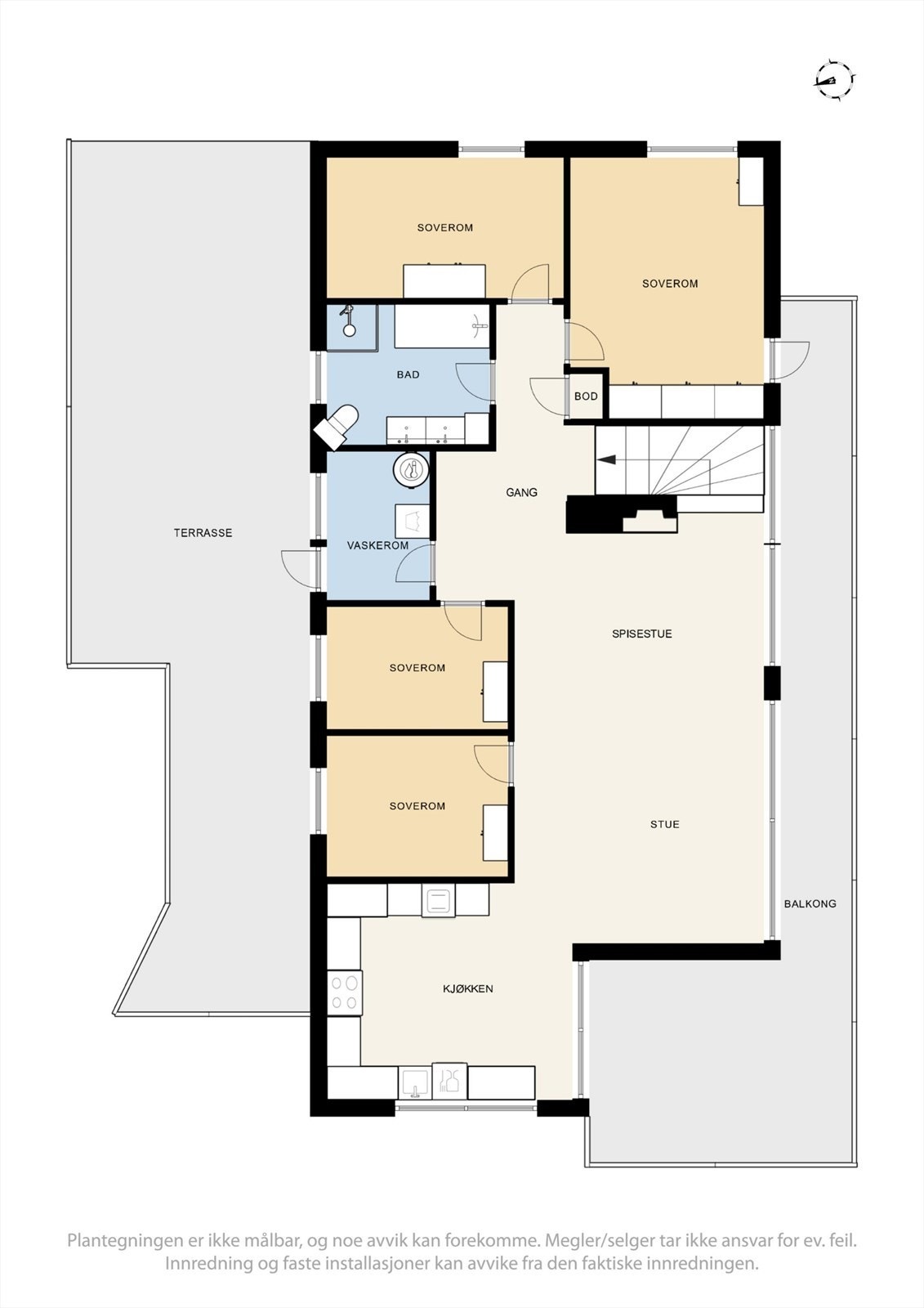 Plantegning 1. etasje hoveddel. Galleribilde