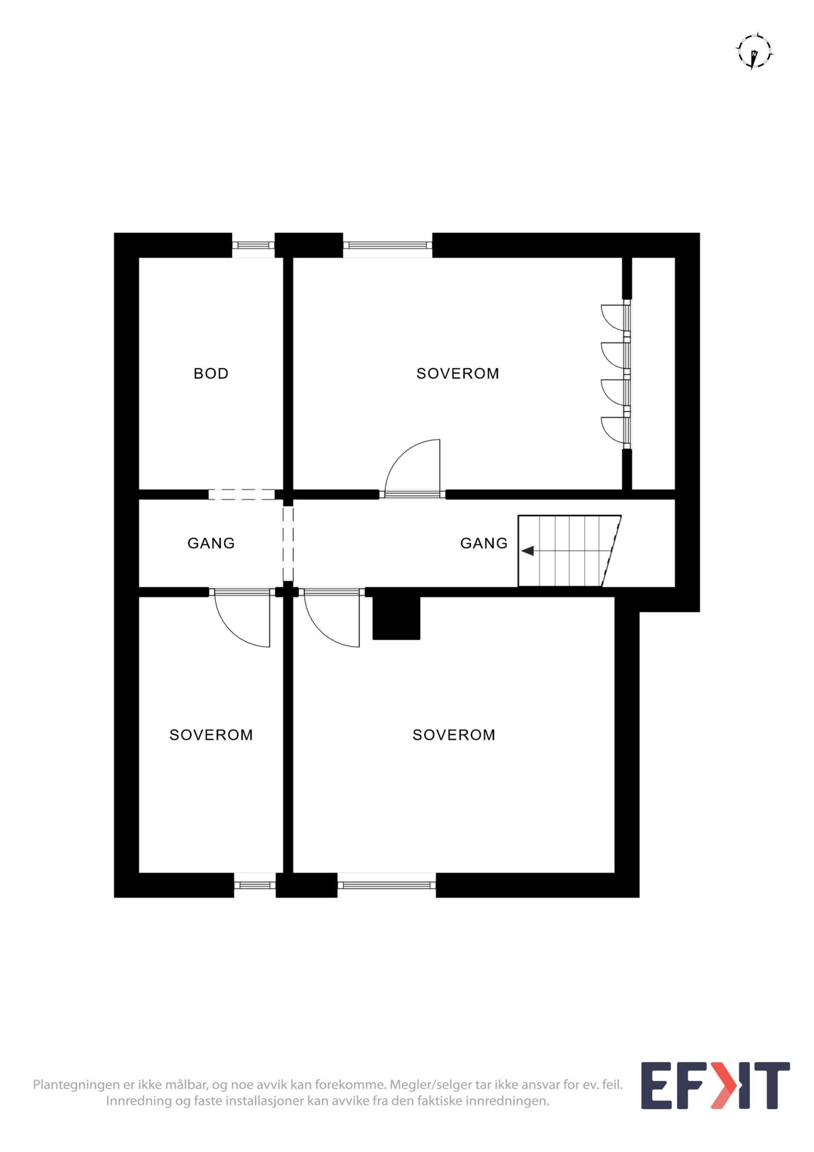 Planskisse andre etasje "Gamlehuset" Galleribilde