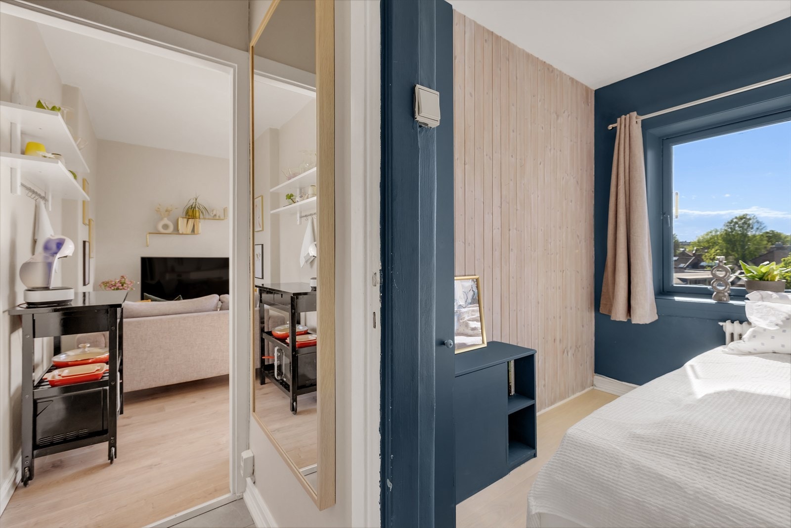 Vi beveger oss videre til soverommet. Galleribilde