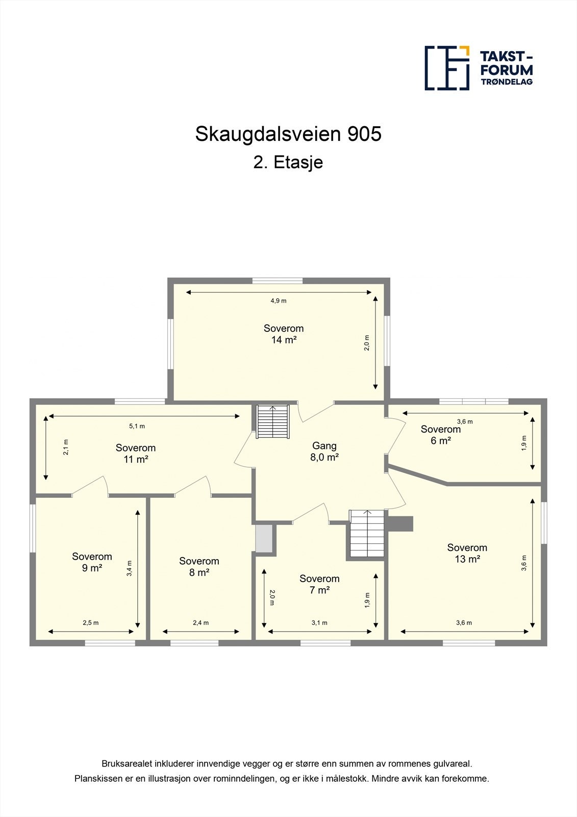 Planskisse 2. etasje. Galleribilde