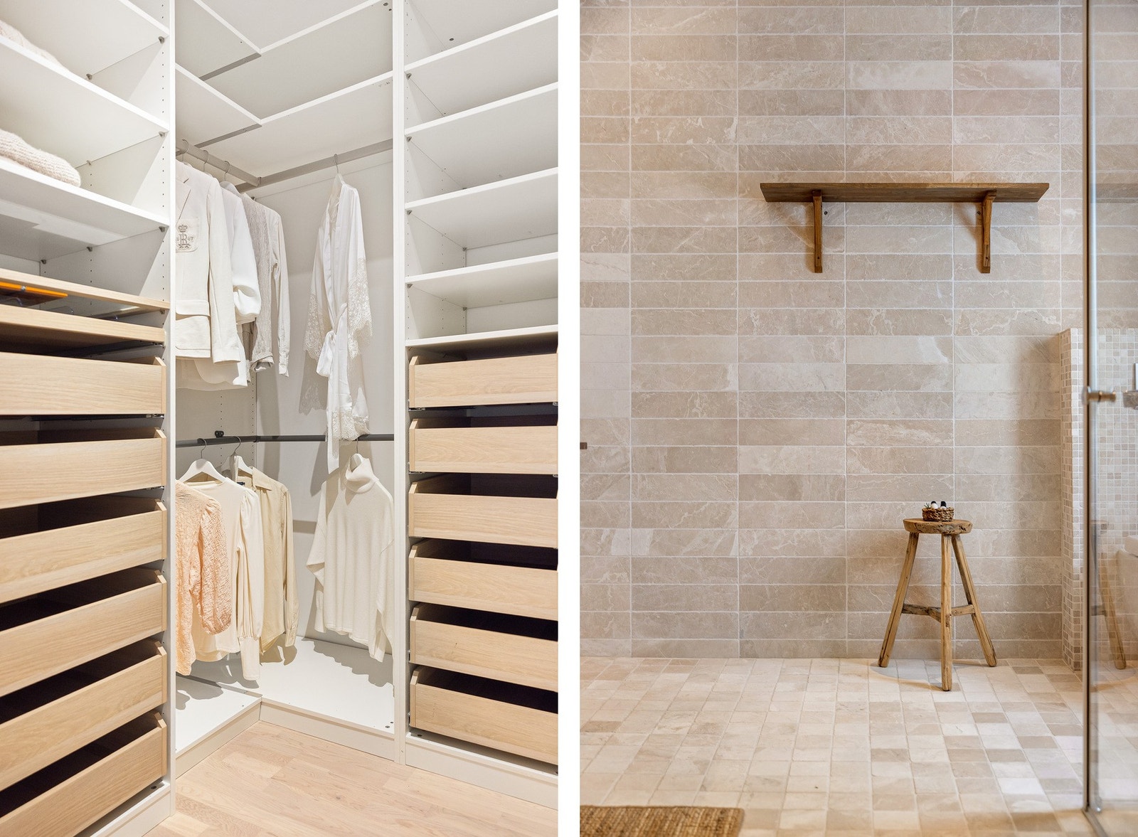 Her er det god plass til oppbevaring av klær. Galleribilde