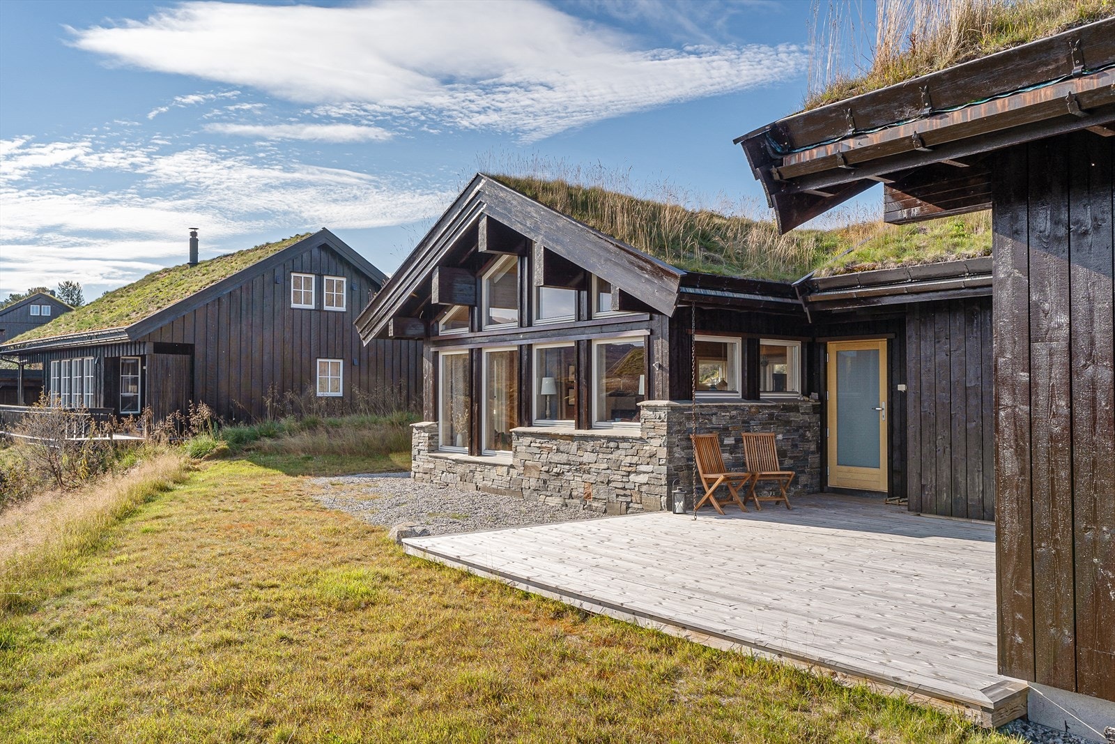 Terrassen har gode solforhold. Galleribilde