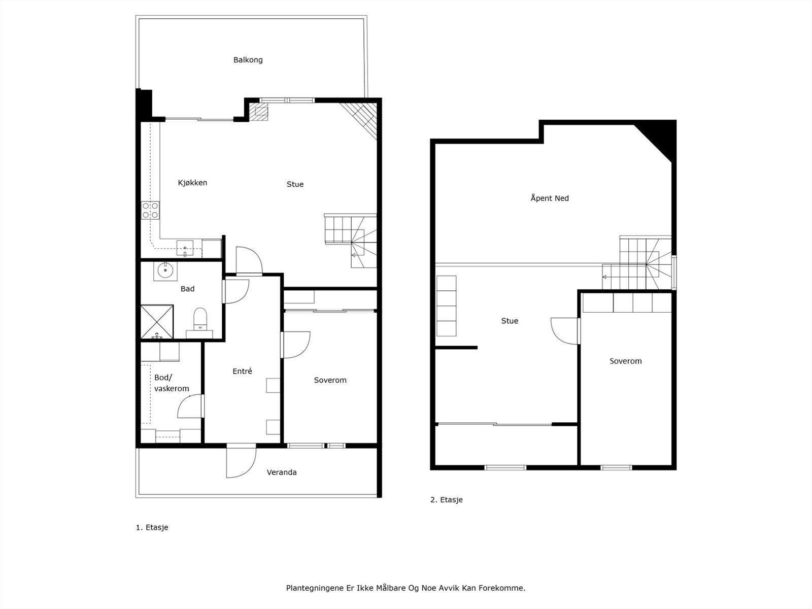 Plantegning begge plan Galleribilde