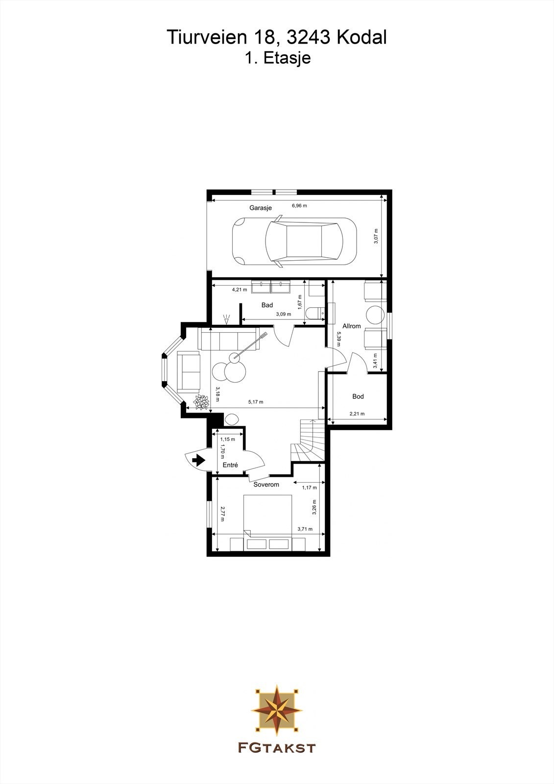 Plantegning 1. etg Galleribilde
