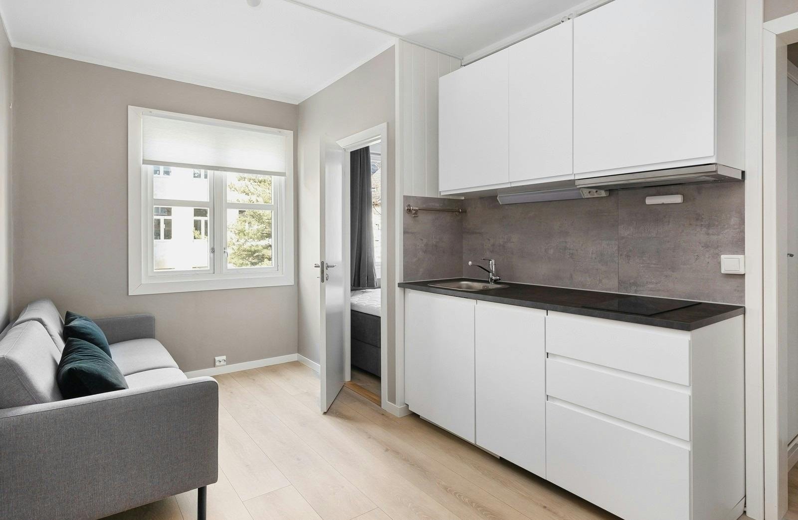 Delvis møblert - Leiligheten er malt mørkere i dag Galleribilde