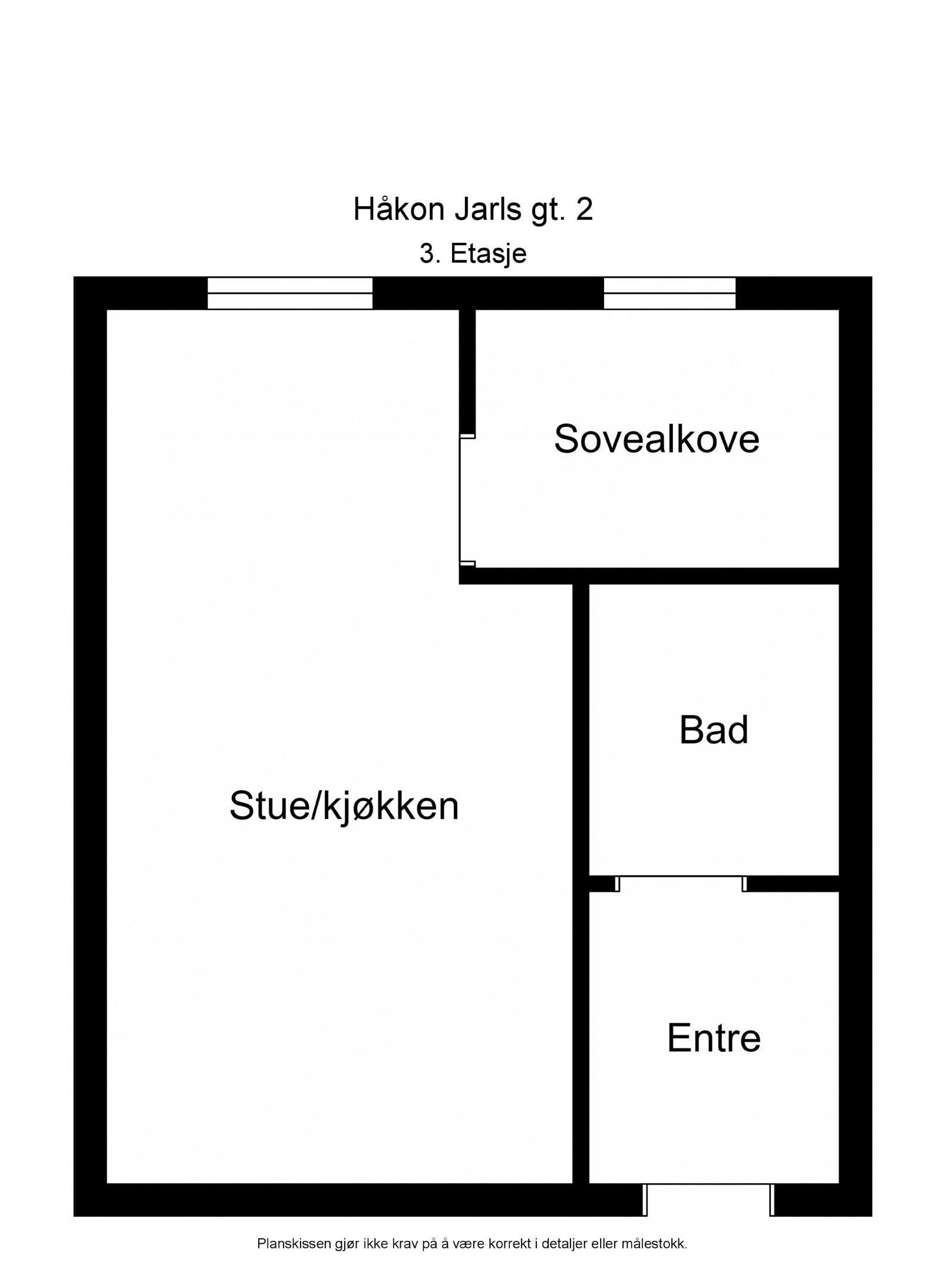 Leiligheten er totalt 23 kvm og ligger i 3. Etg Galleribilde