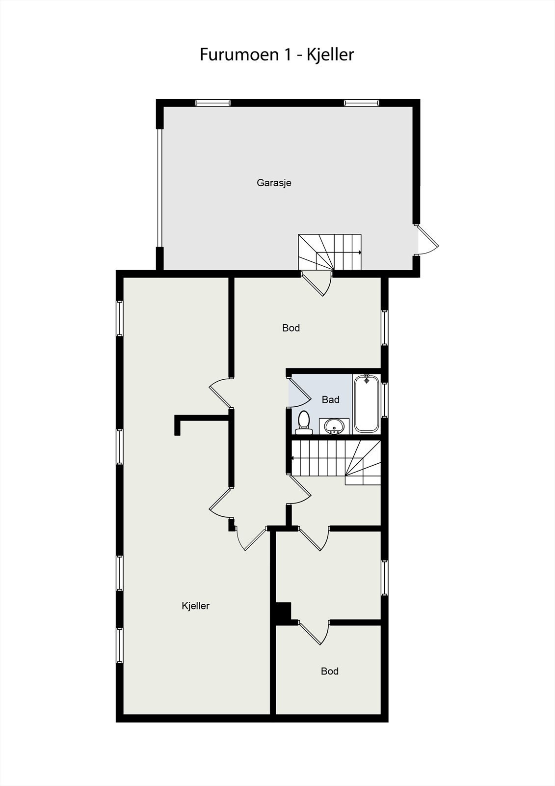 Planløsning kjeller Galleribilde