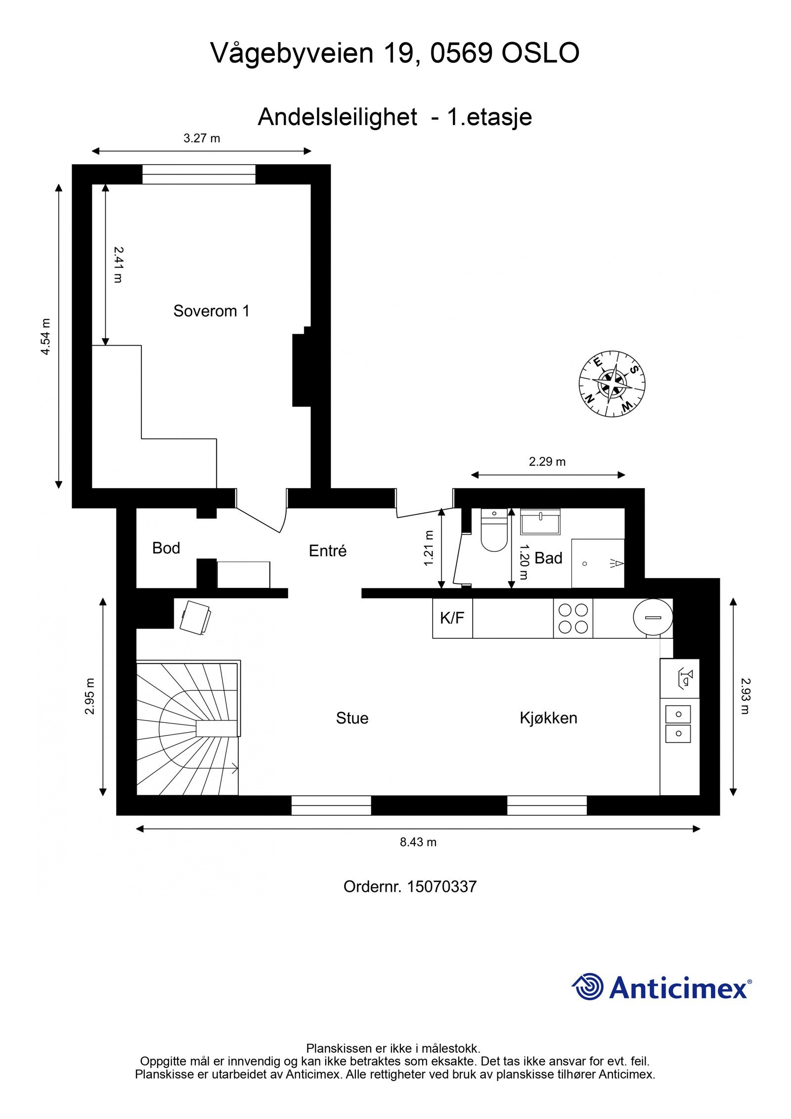 Planskisse 1. etasje Galleribilde
