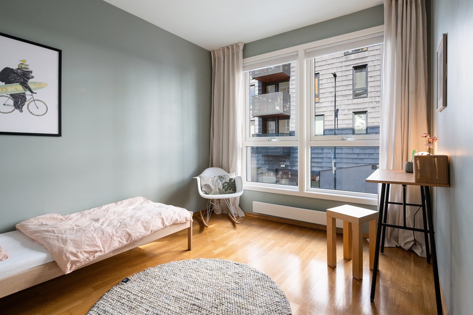 Leilighetens tredje soverom kan være en fint barnerom. Galleribilde