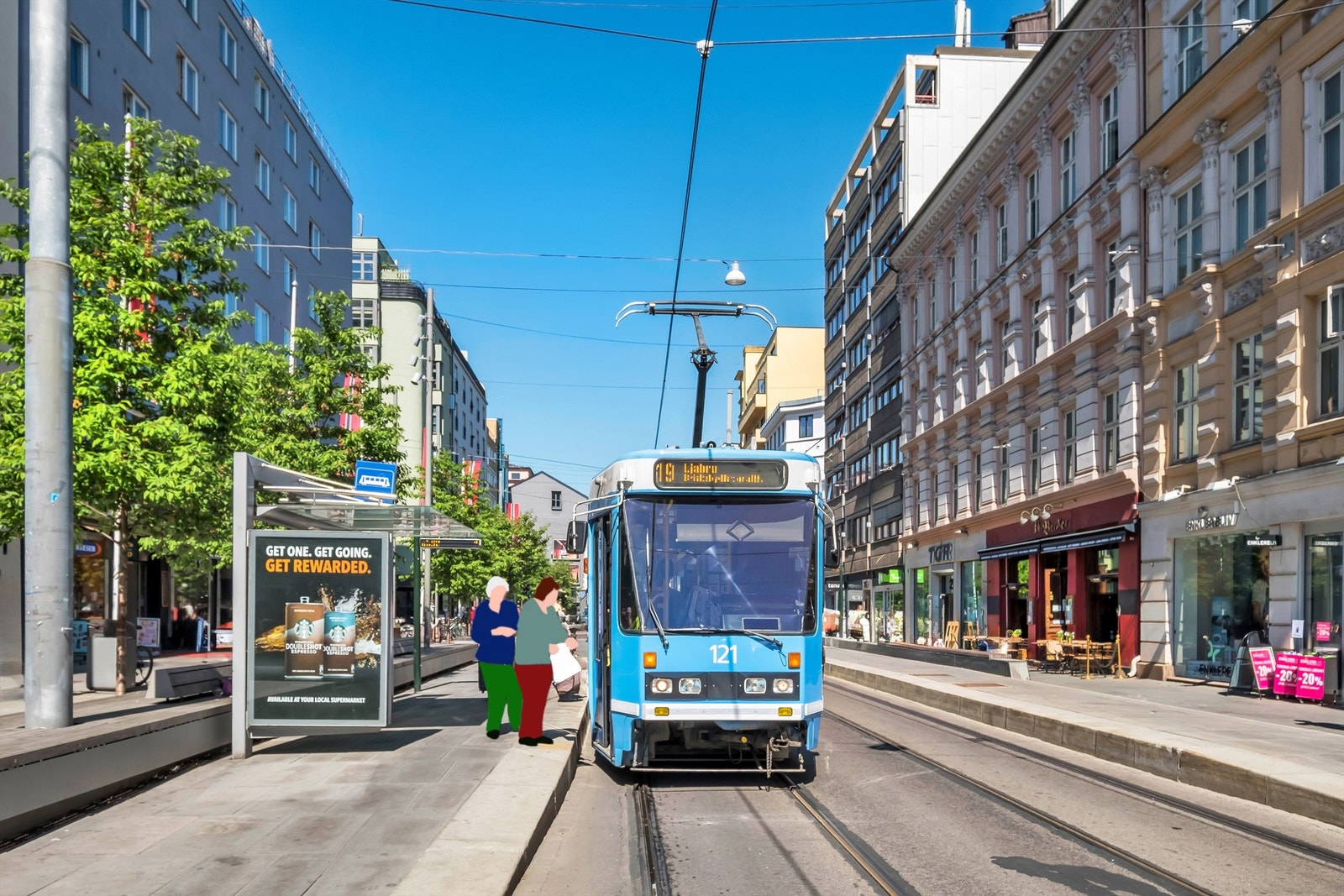 Området har et godt utvalg av kollektivtransport. Galleribilde
