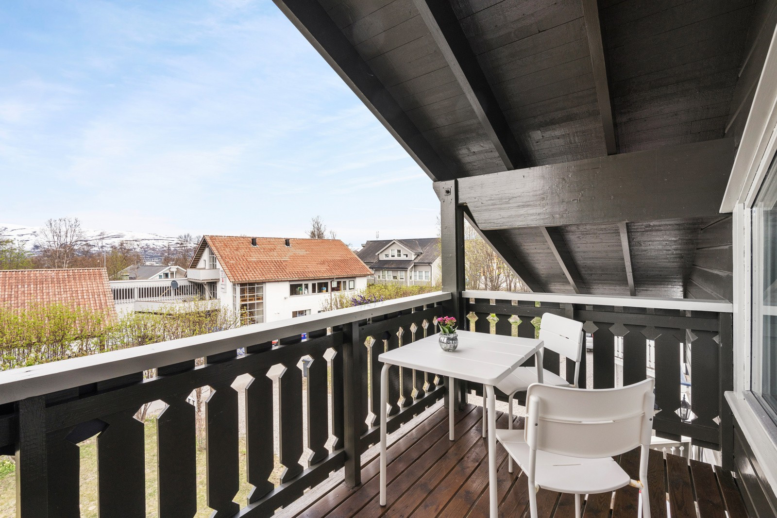 Plass til en liten spisegruppe.