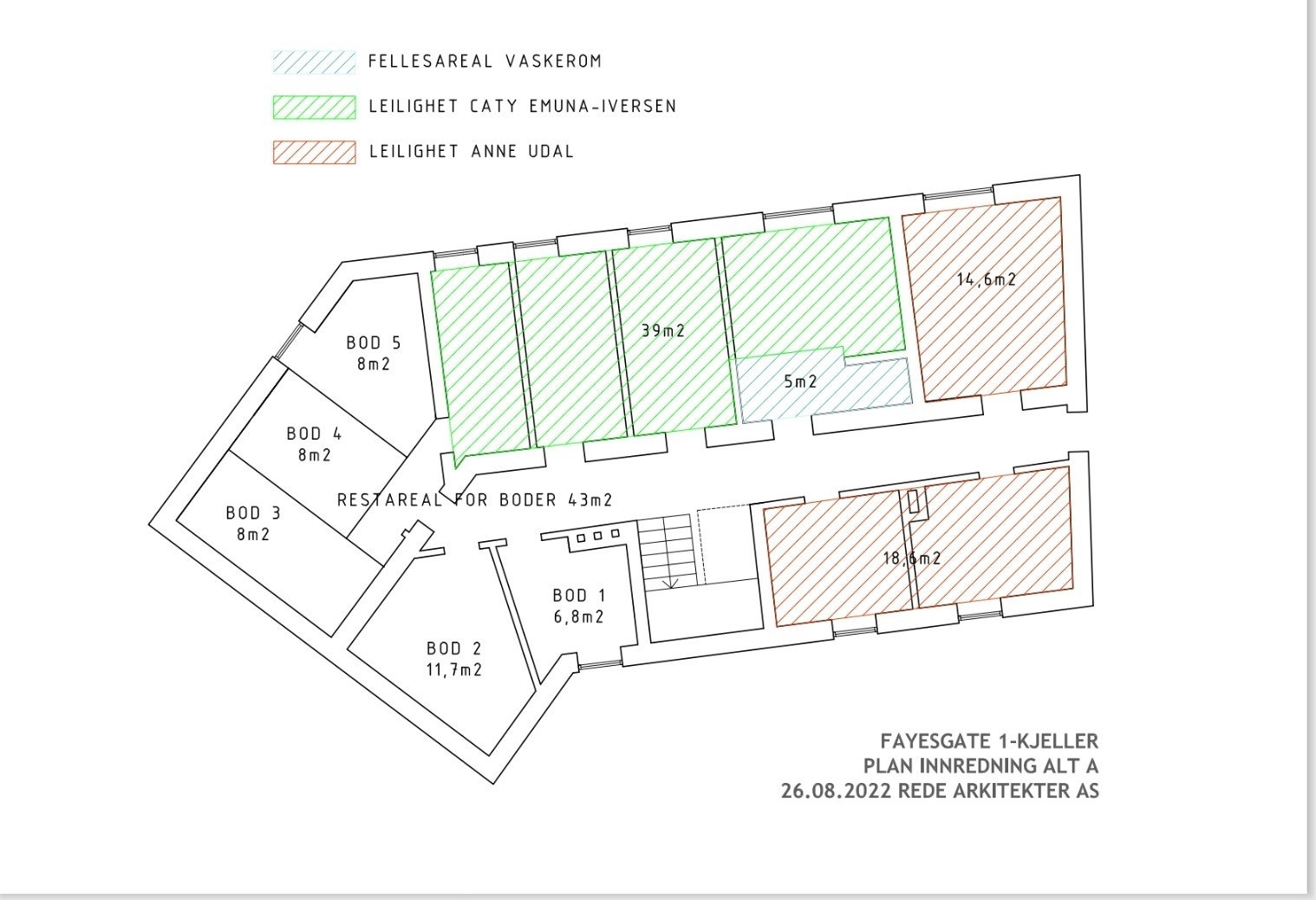 Utbyggingsmulighet mot kjeller, uforpliktende mulighetsstuie utarbeidet av selger og naboen Galleribilde