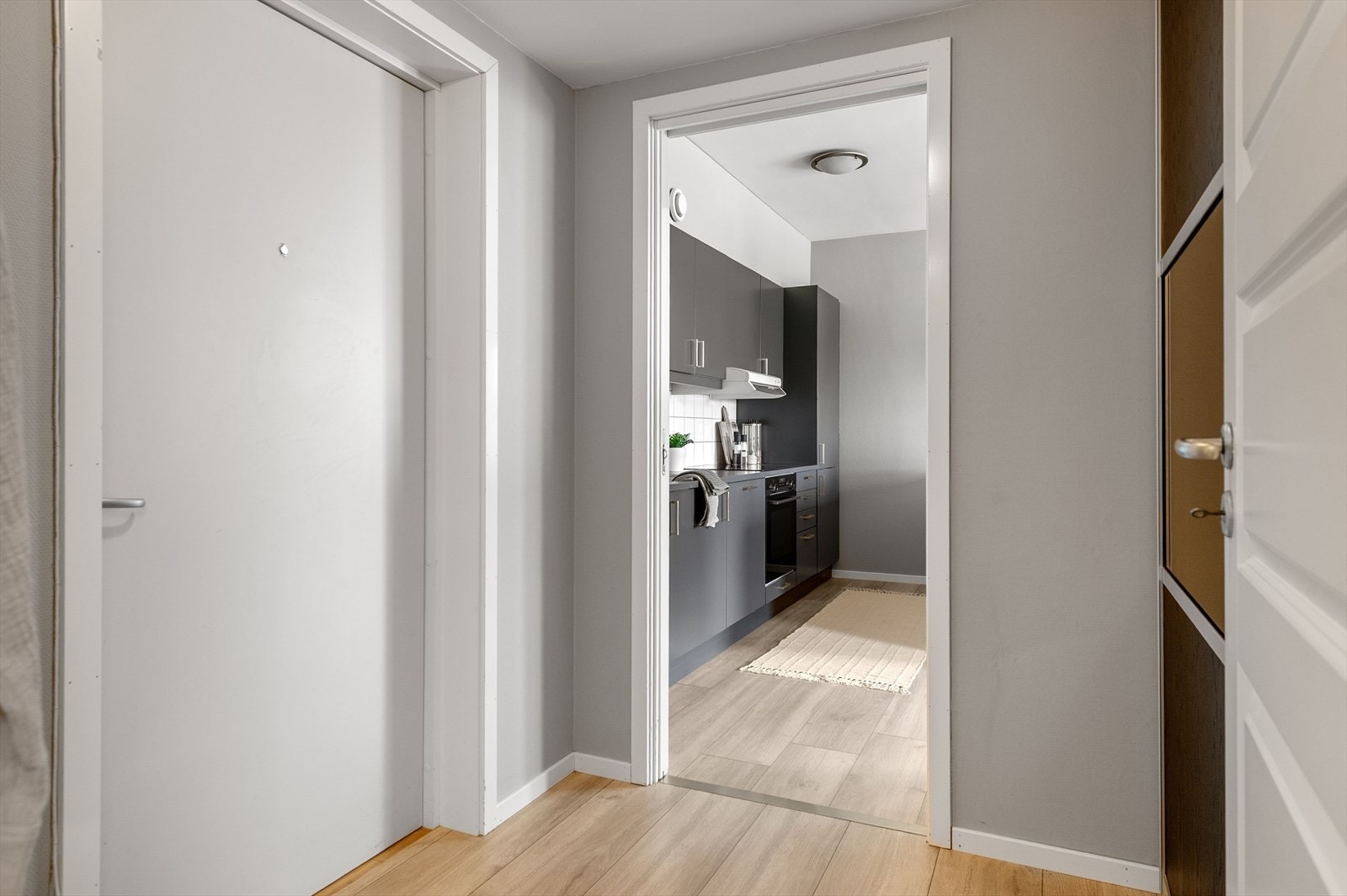 Entré med oppbevaring i garderobeskap. Galleribilde