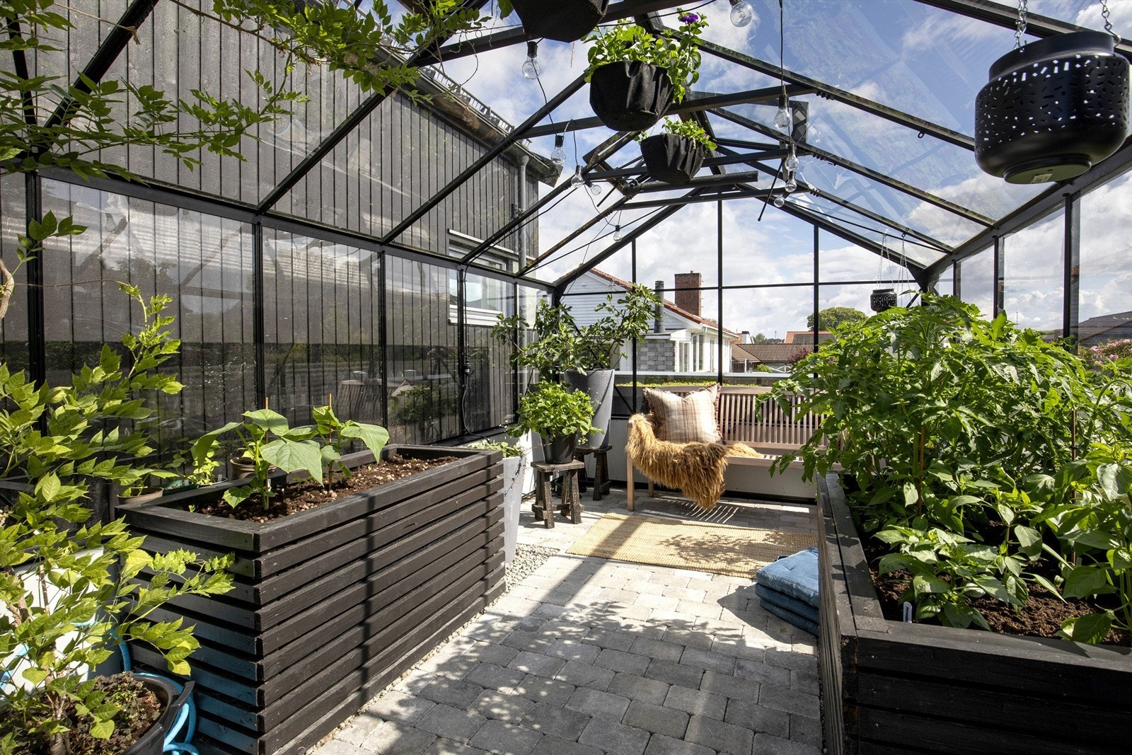 Påkostet drivhus med innlagt strøm og vann Galleribilde