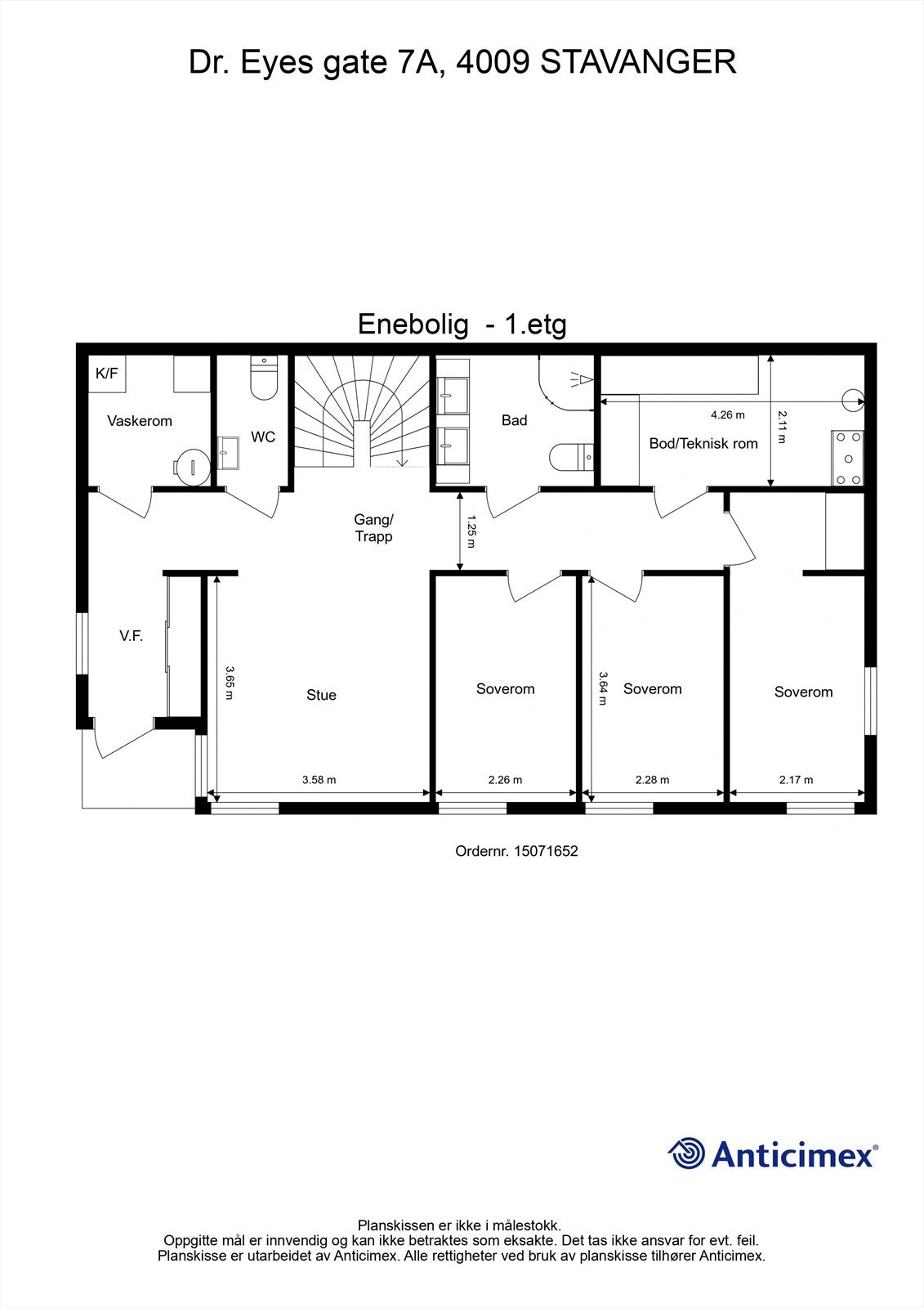 Plantegning 1.etg Galleribilde