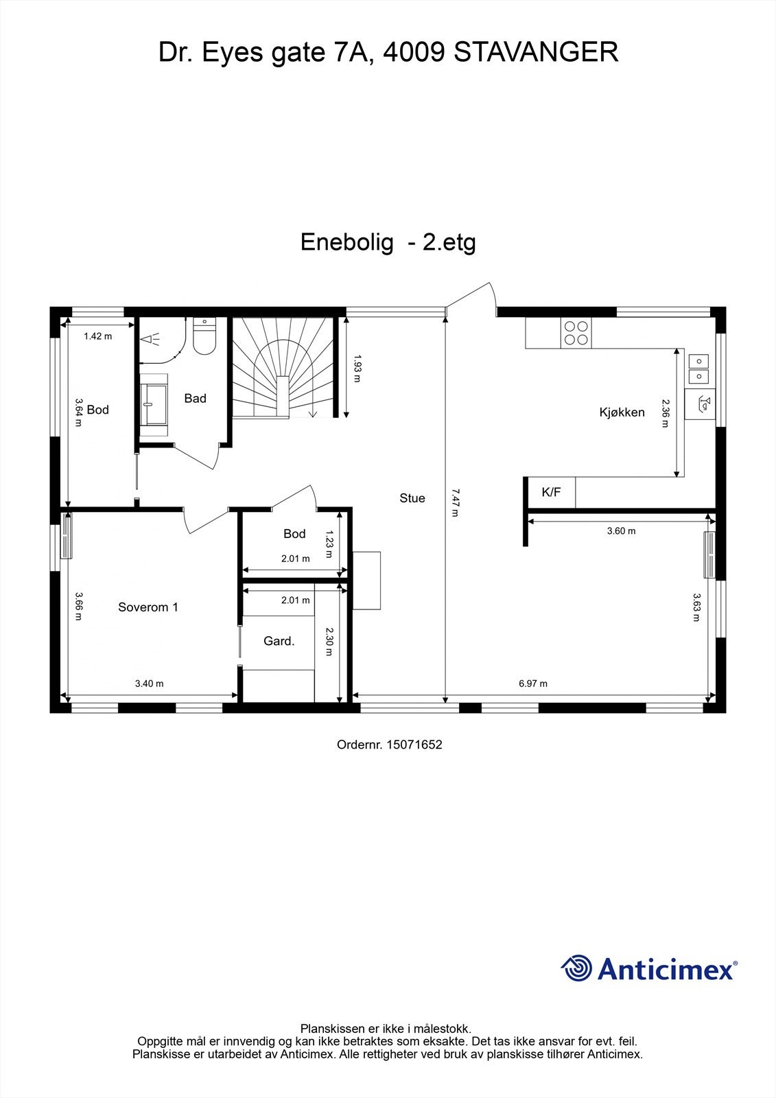 Plantegning 2.etg Galleribilde