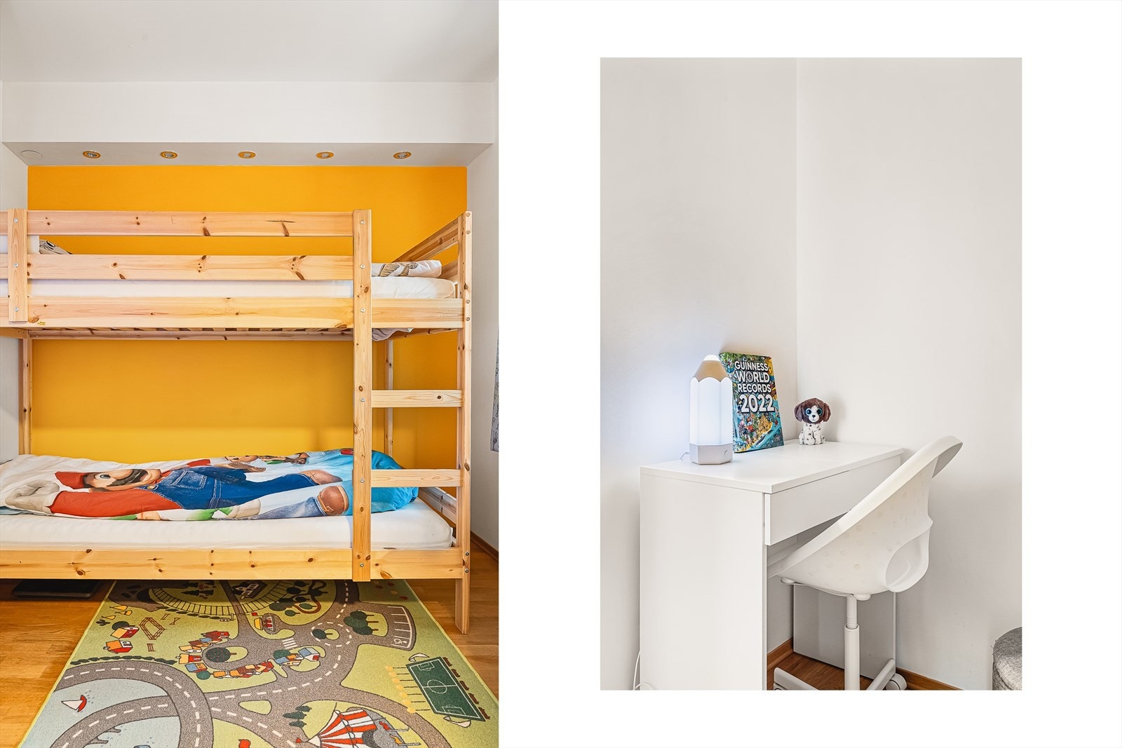 Leilighetens minste soverom måler 6,5 kvadratmeter. Galleribilde