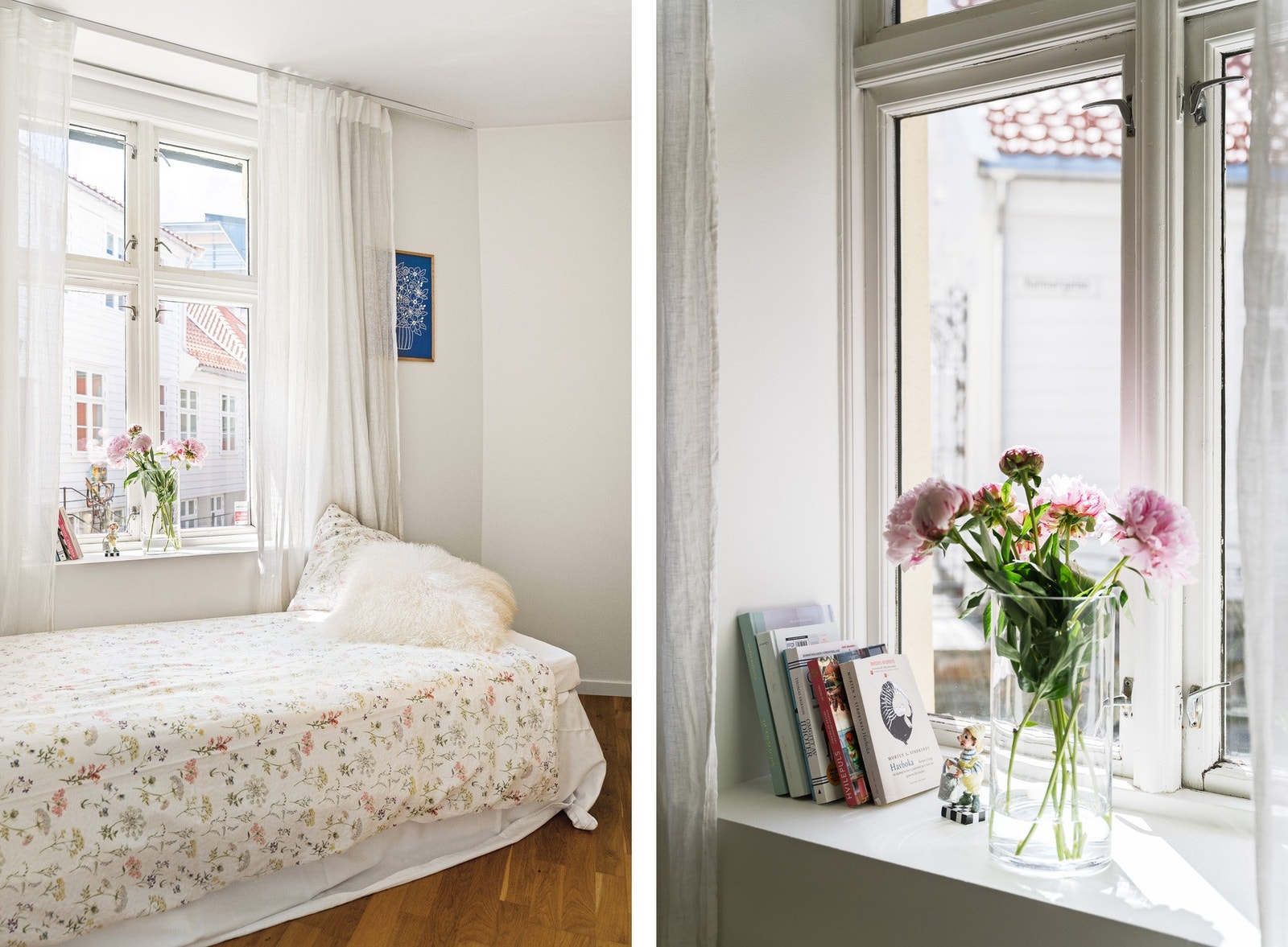 Store vindusflater og parkett på gulv skaper en varm og behagelig atmosfære. Galleribilde