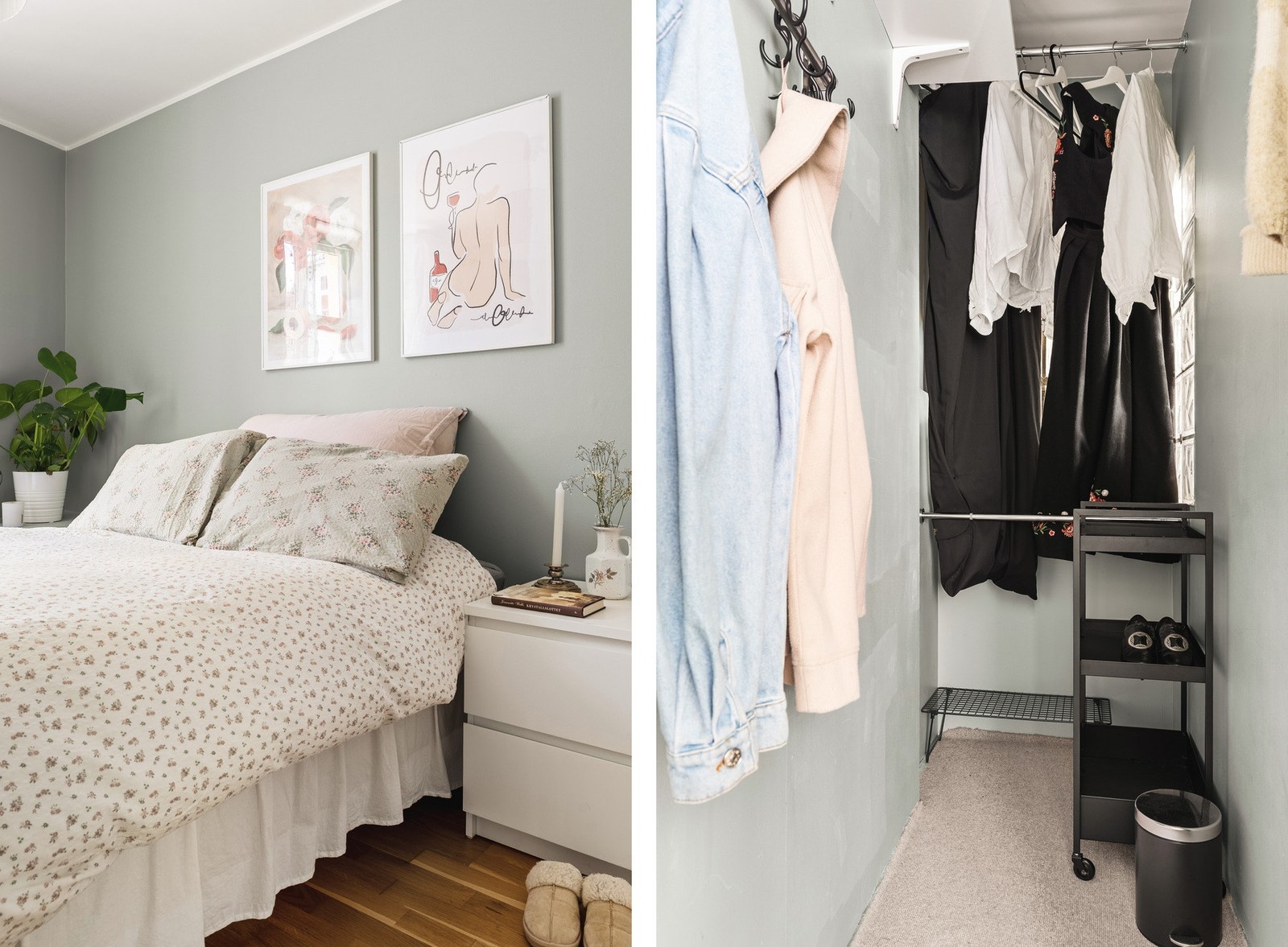 Rommet har også adgang til et praktisk walk-in closet med oppheng for klær og sko. Galleribilde