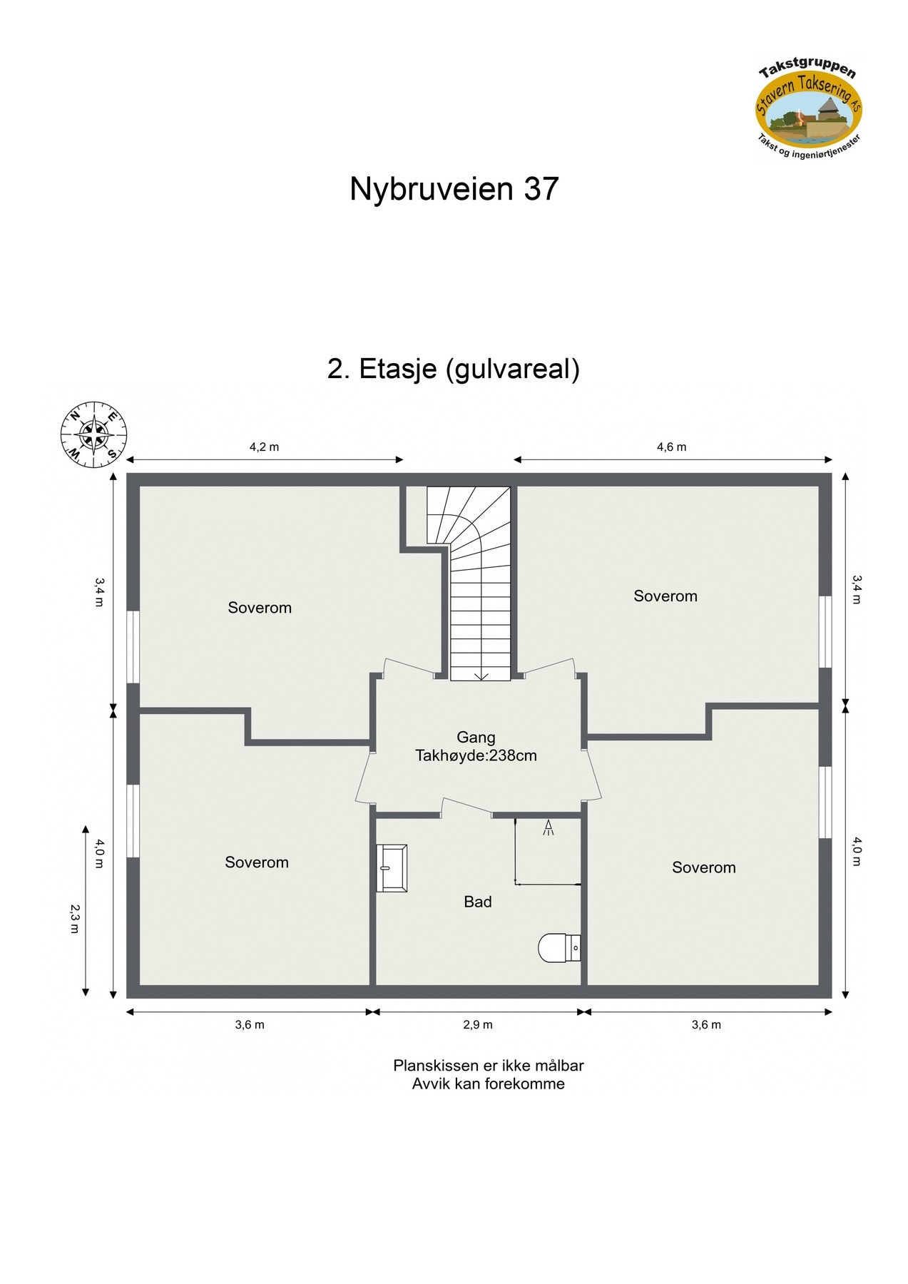 Plantegning 2. etasje Galleribilde