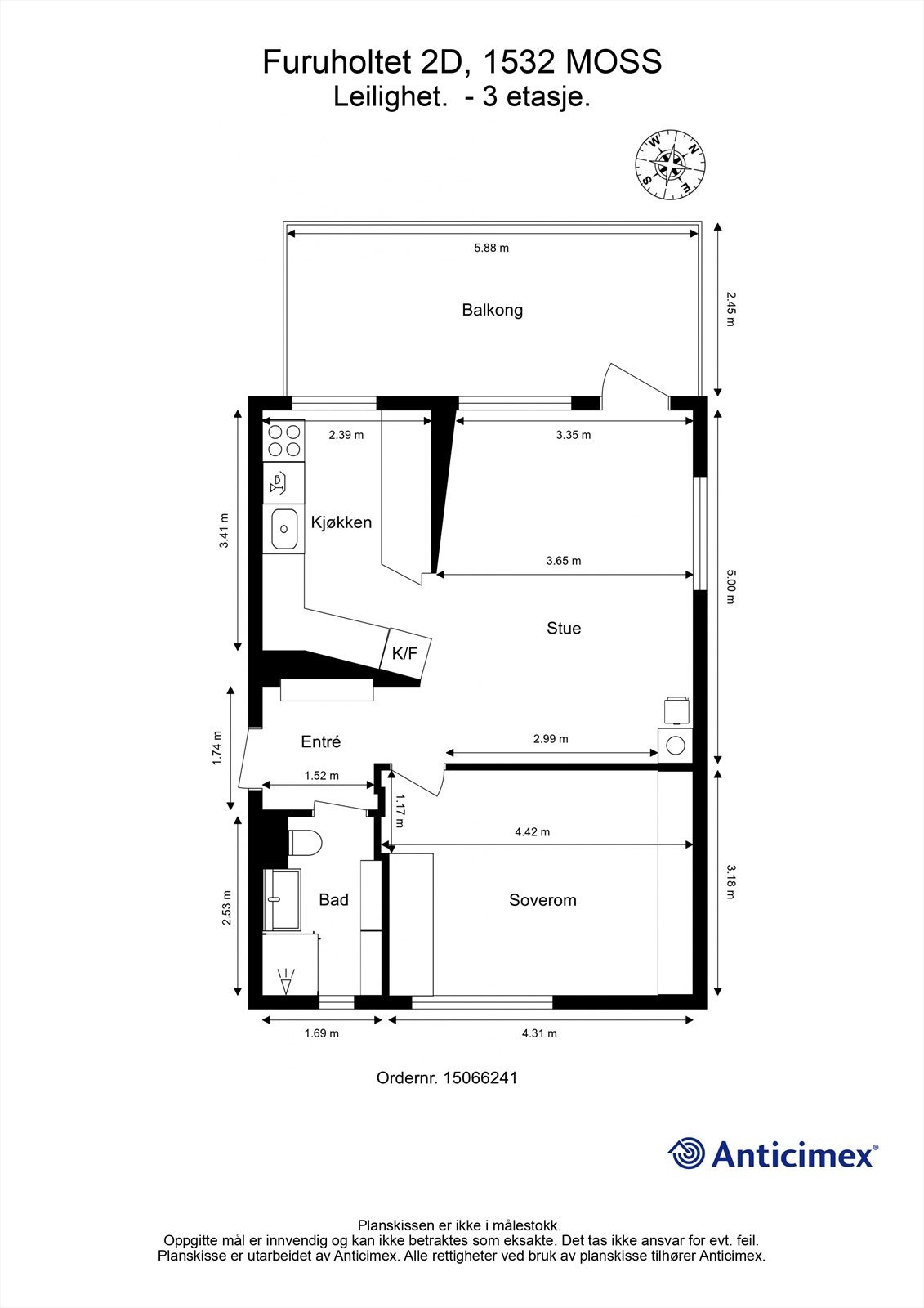 Leiligheten disponerer også to kjellerboder på ca. 2 og 4 kvm., samt loftsbod med ca. 5 kvm. gulvflate. Galleribilde