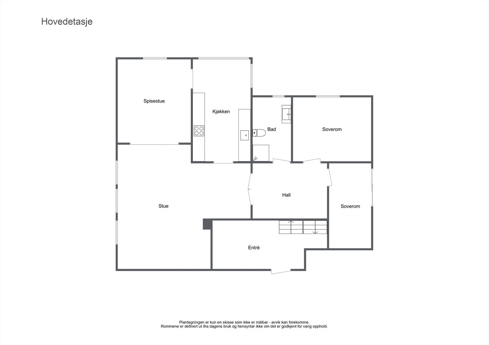 plantegning 1 etg. Galleribilde