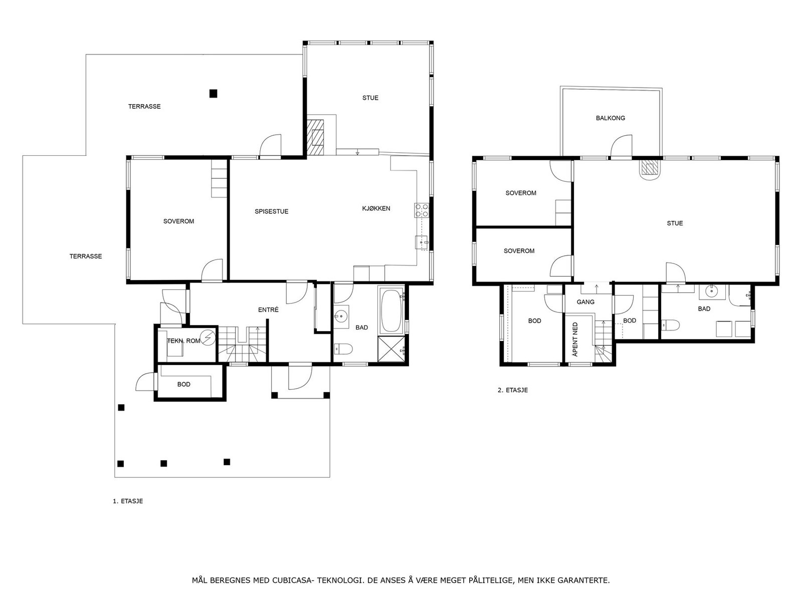 Plantegning begge plan Galleribilde
