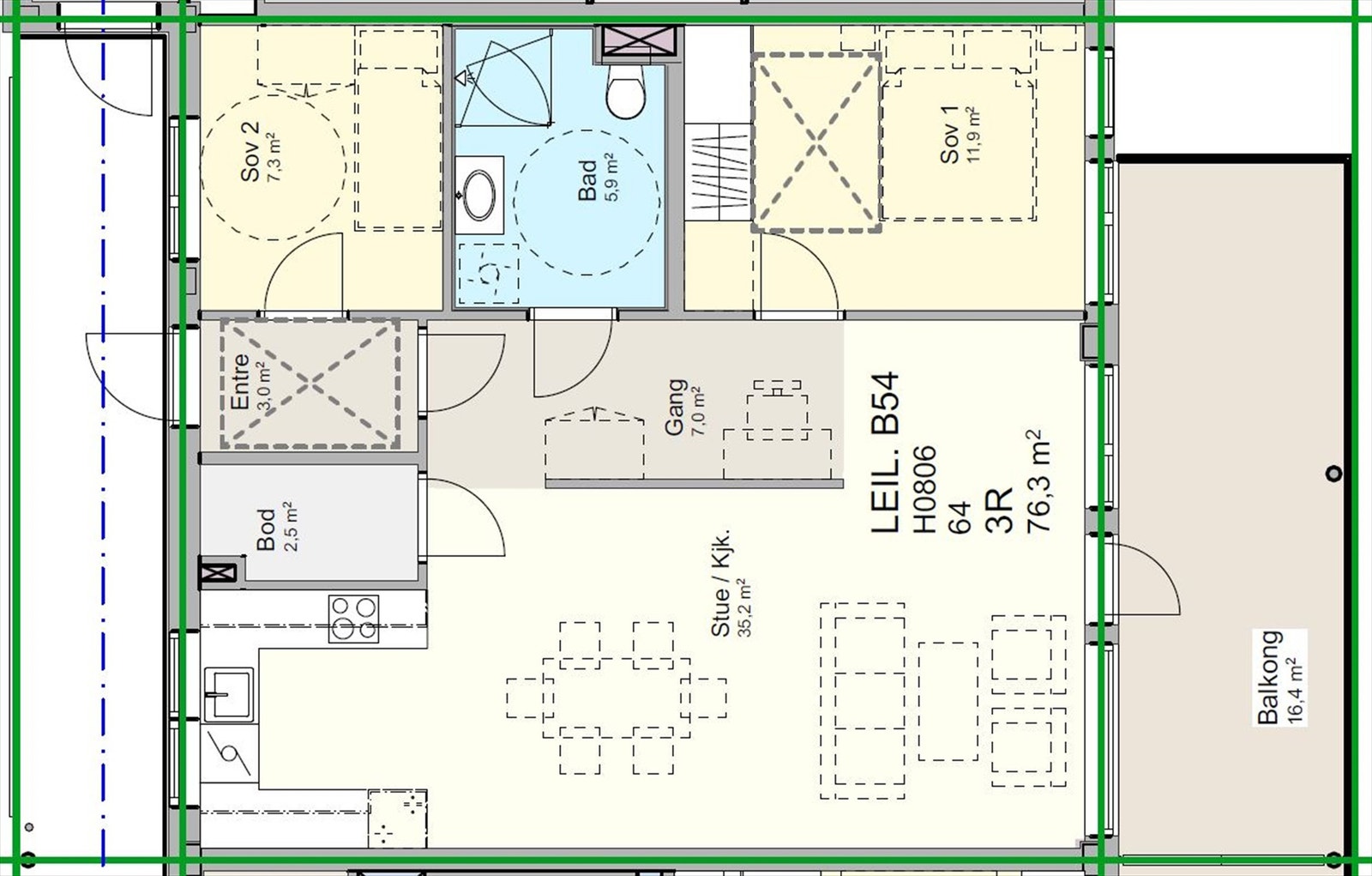 Plantegning Galleribilde