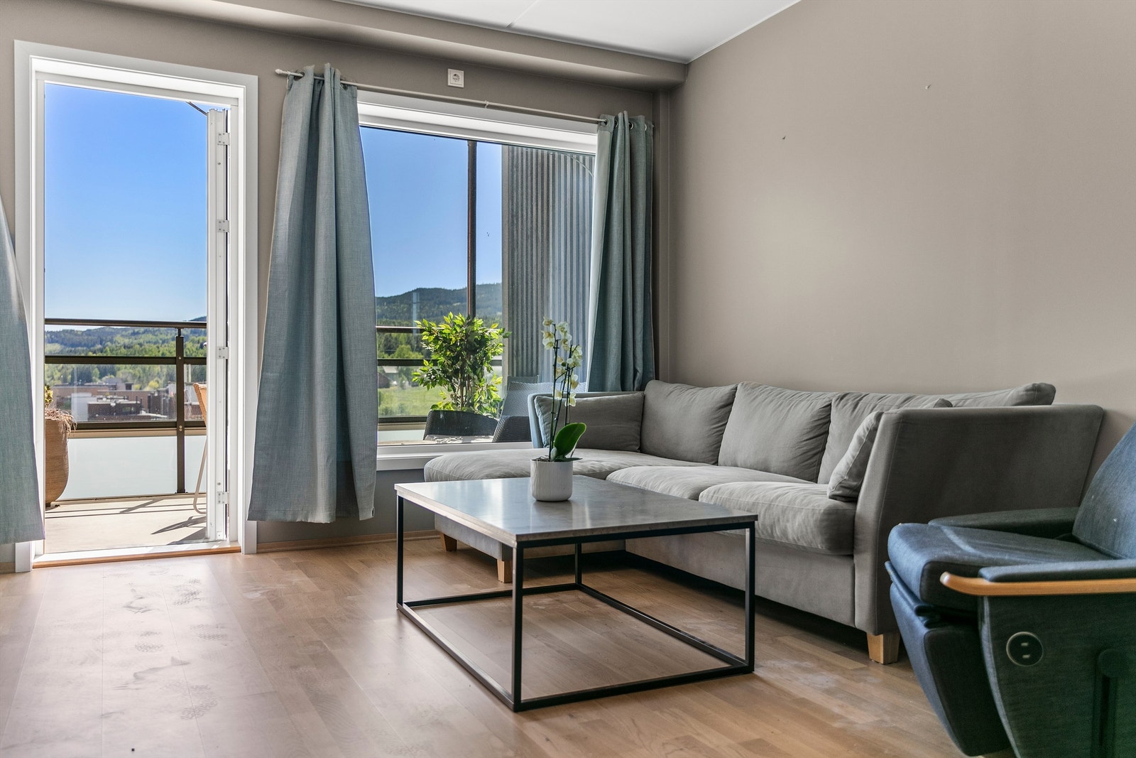 Hyggelig utsikt fra stua mot syd Galleribilde