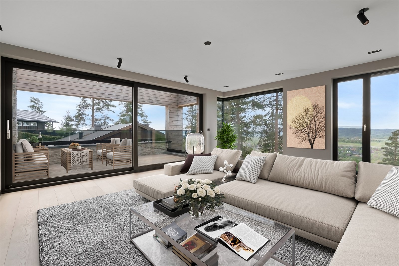 Utgang til solrik terrasse på 16 kvm. Galleribilde