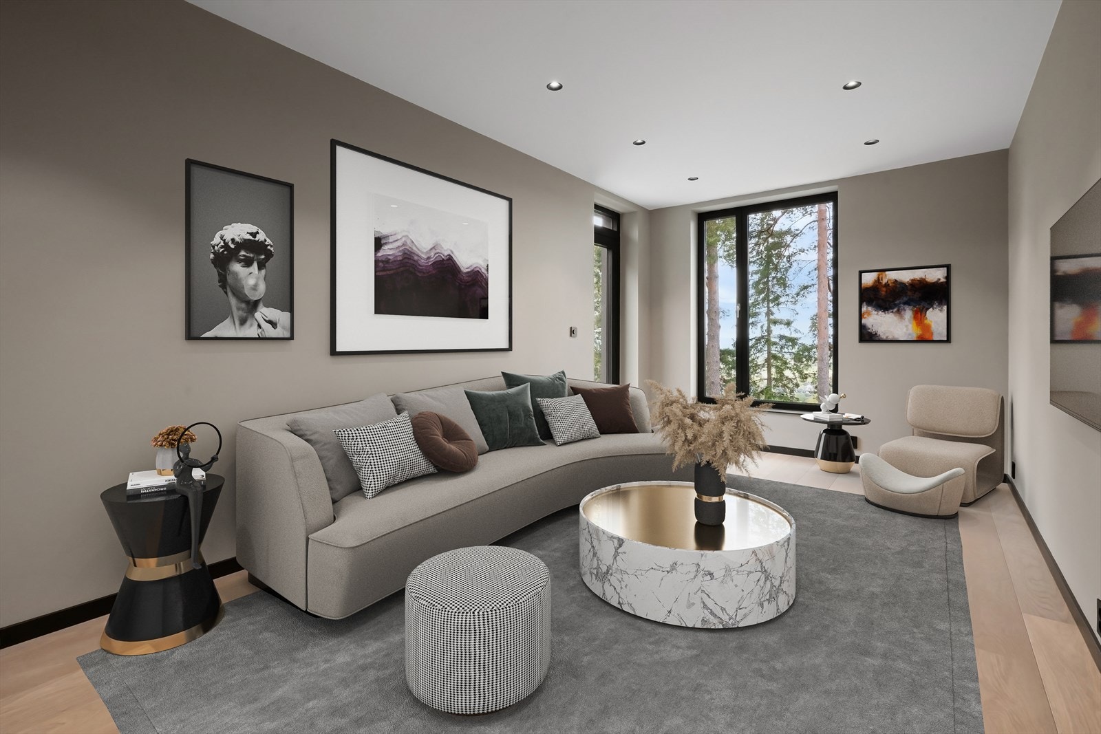 Gjestedel/utleiedel/soverom 5 med adkomst fra utsiden og eget bad. Galleribilde