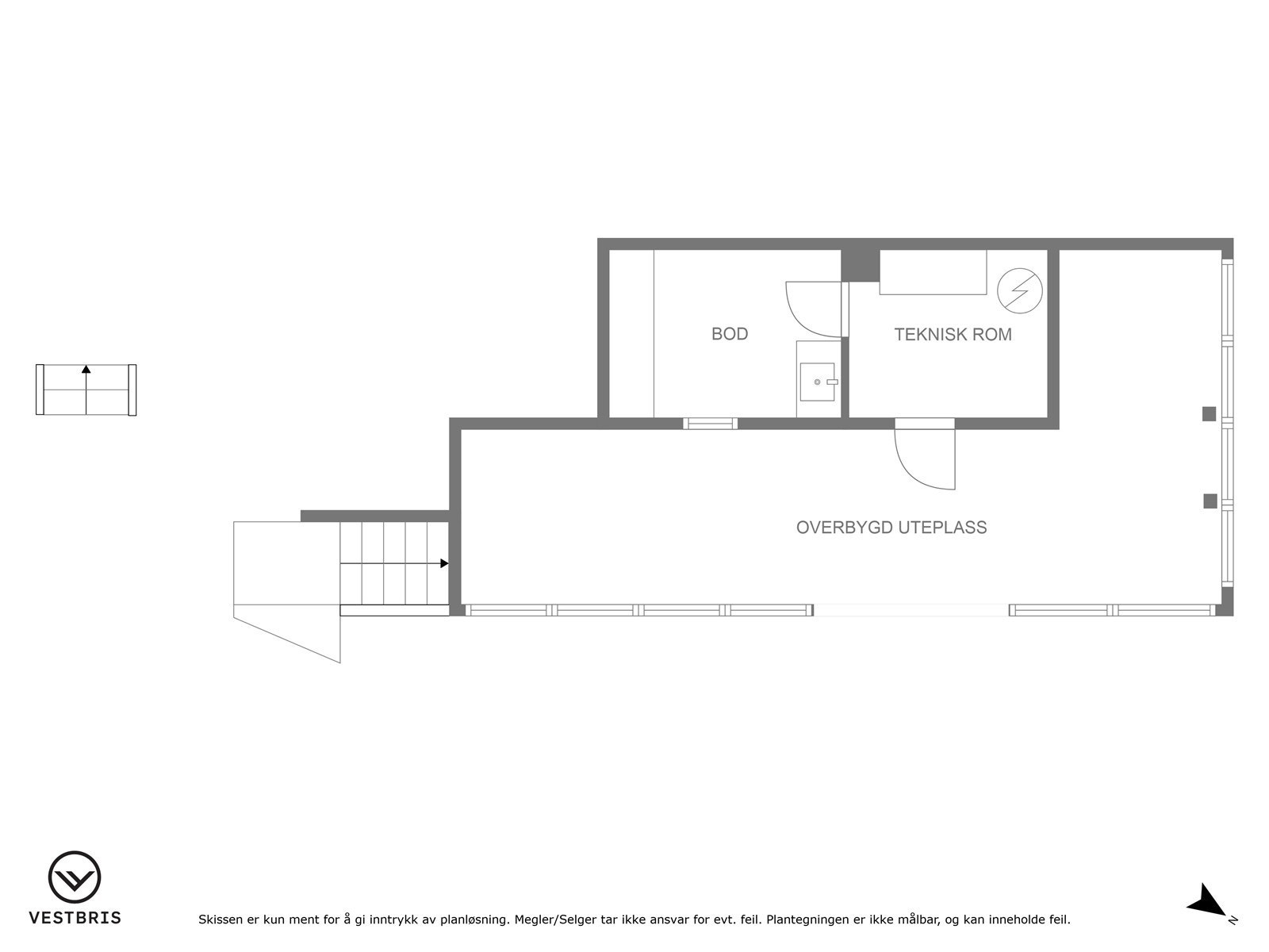 Plantegning av underetasjen Galleribilde