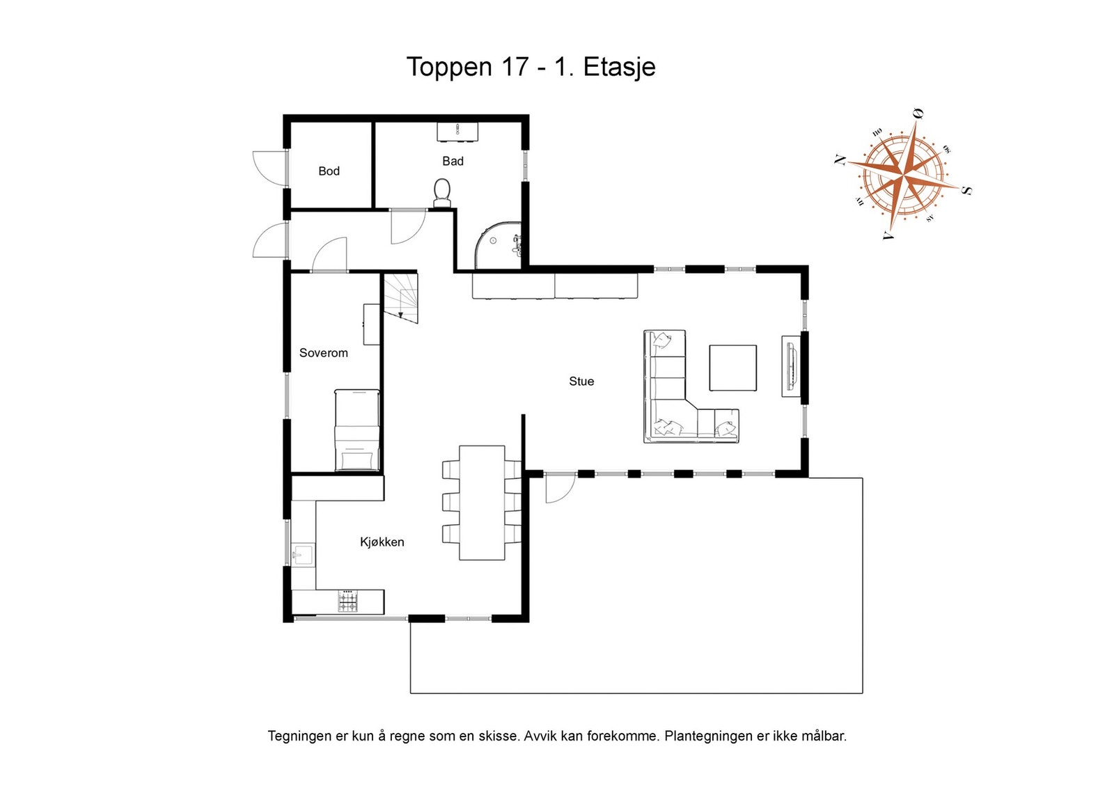 Planløsning 1. etg Galleribilde