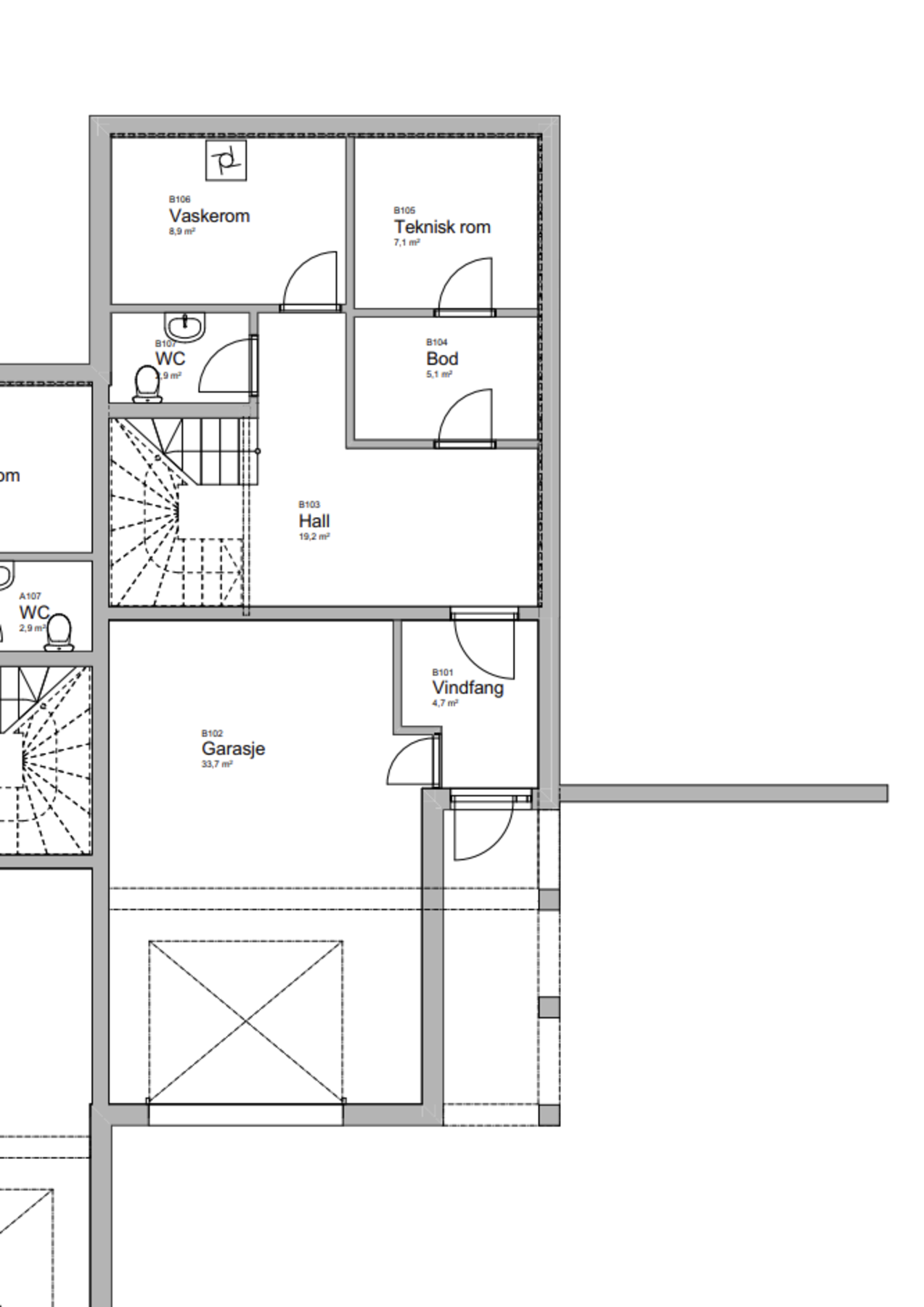Nå skal vi inn, men først planskisse så du får orientert deg litt før du ser videre. Galleribilde